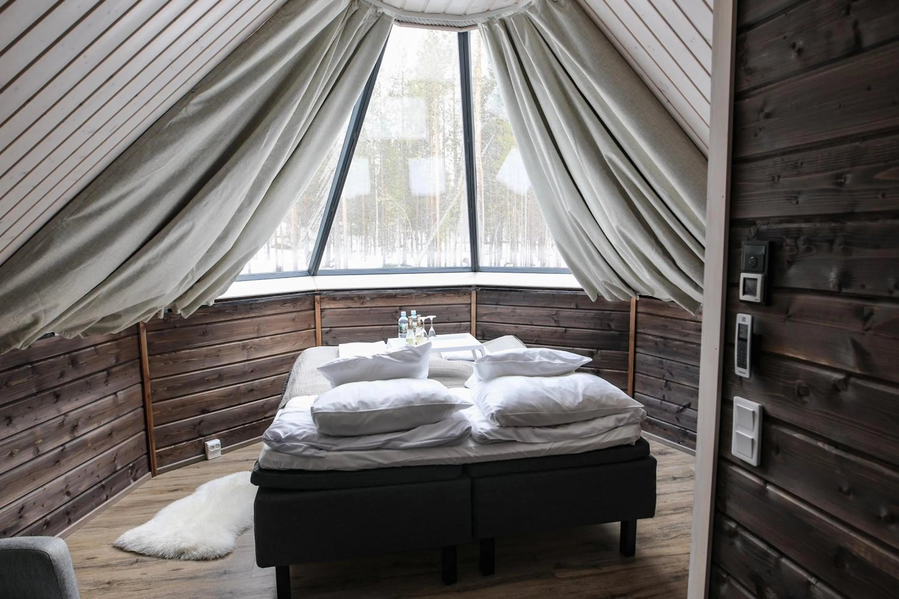 Bedroom, Bed in Aurora Village Ivalo