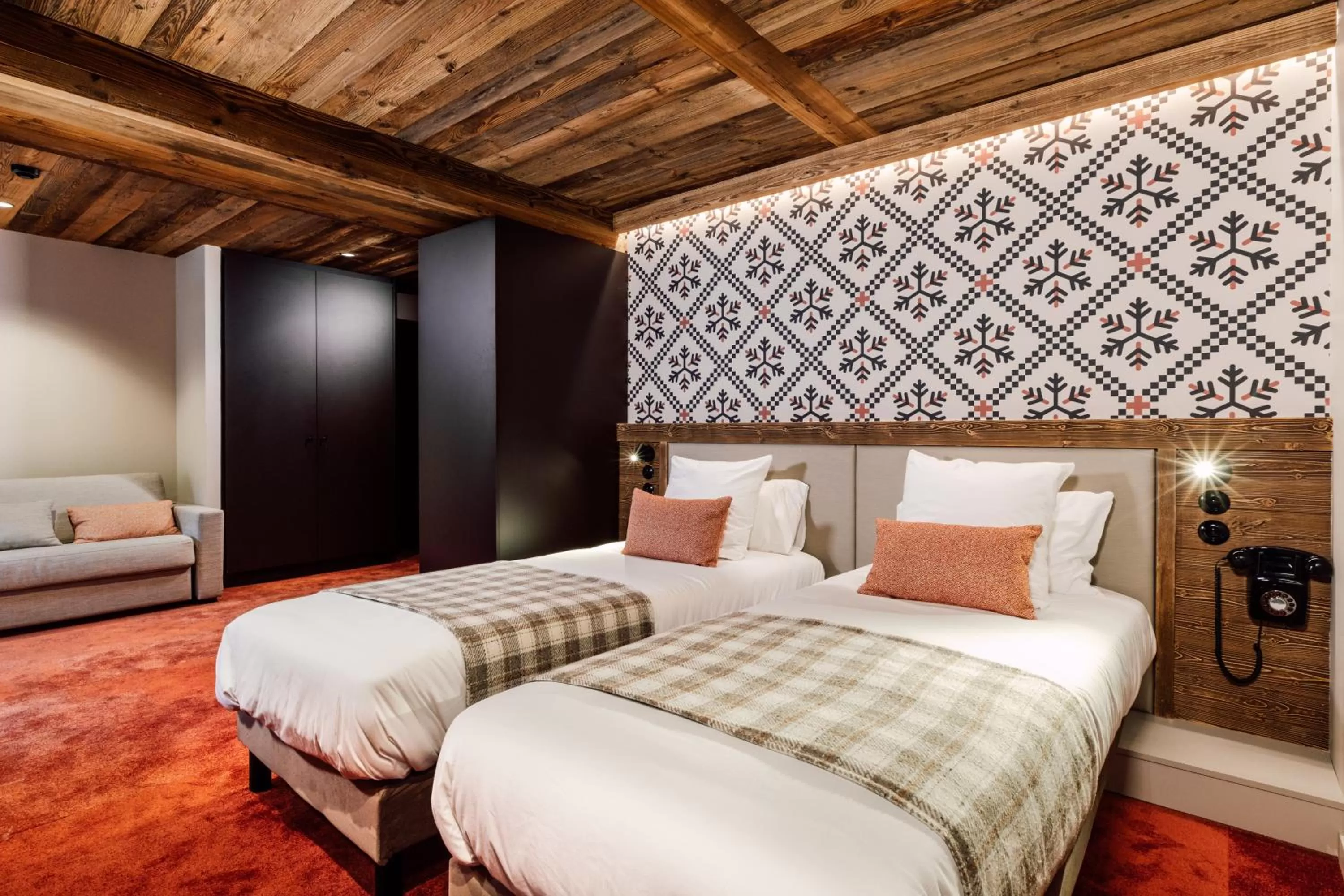 Bed in Hôtel Névé