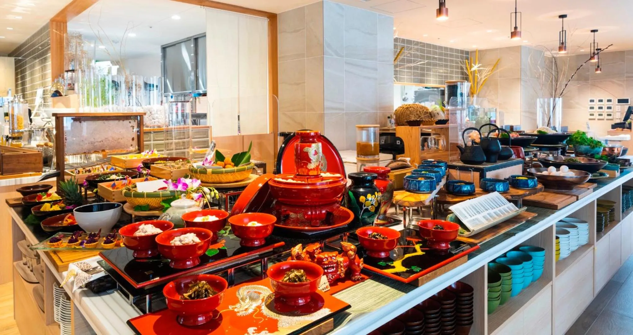 Breakfast in HOTEL SANSUI NAHA Ryukyu Onsen Naminoue-No-Yu