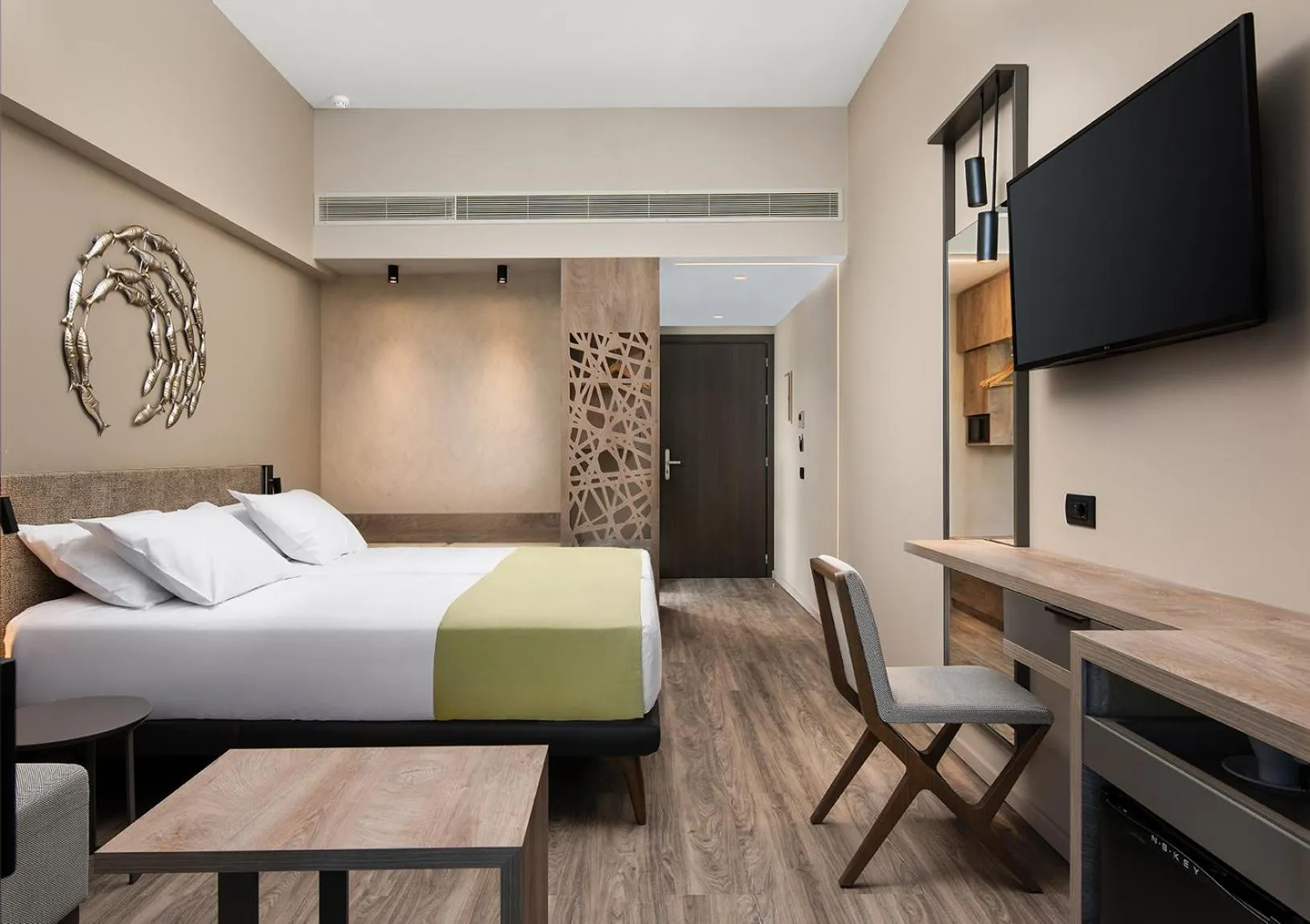 Photo of the whole room, Bed in Atlantica Amalthia Beach Hotel - Adults Only