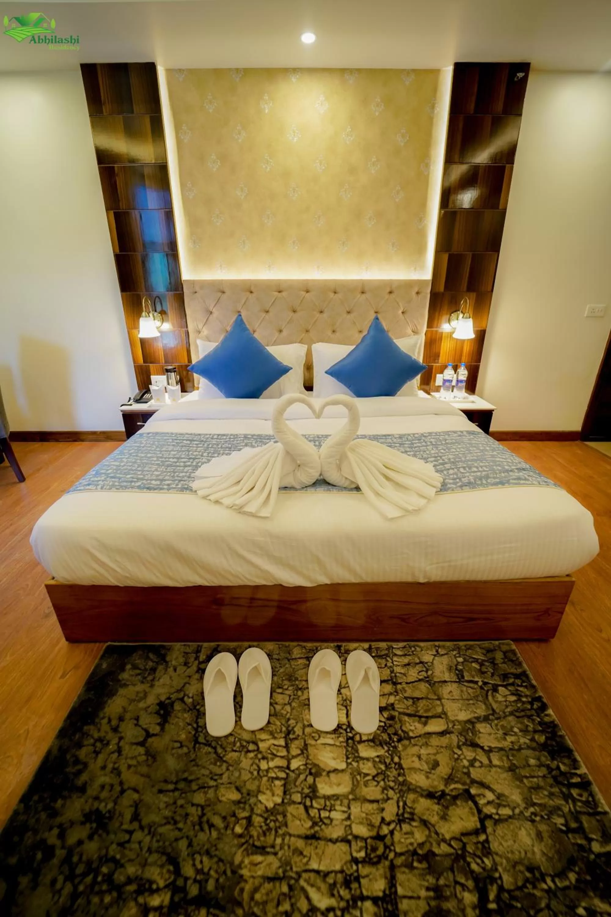 Bed in Abhilashi Residency & Spa - Centrally Heated & Air Cooled