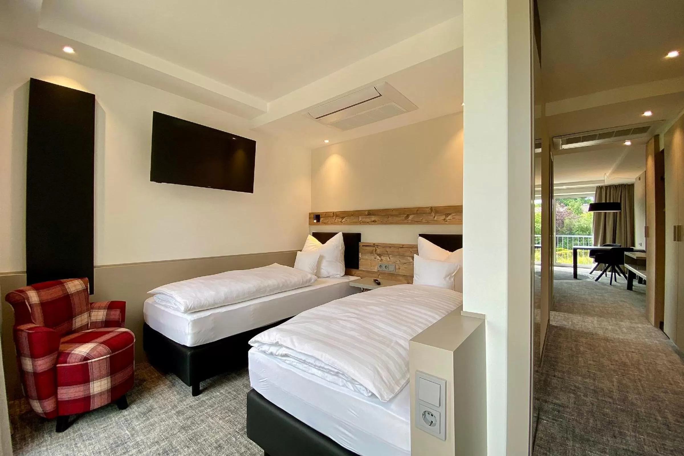 Bed in Köhlers Forsthaus Wellness & Genuss Hotel