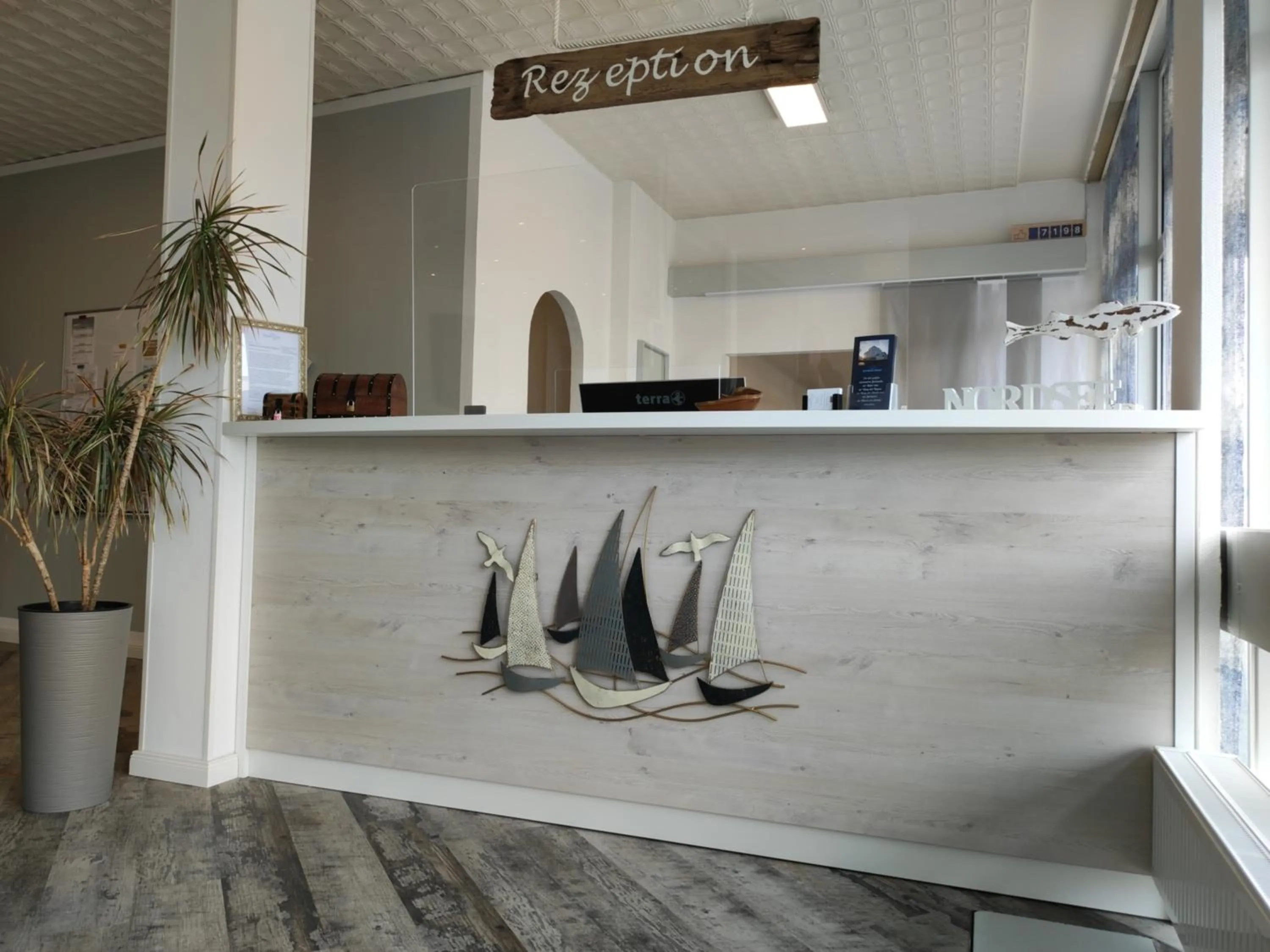 Lobby or reception in Nordsee Hotel Borkum