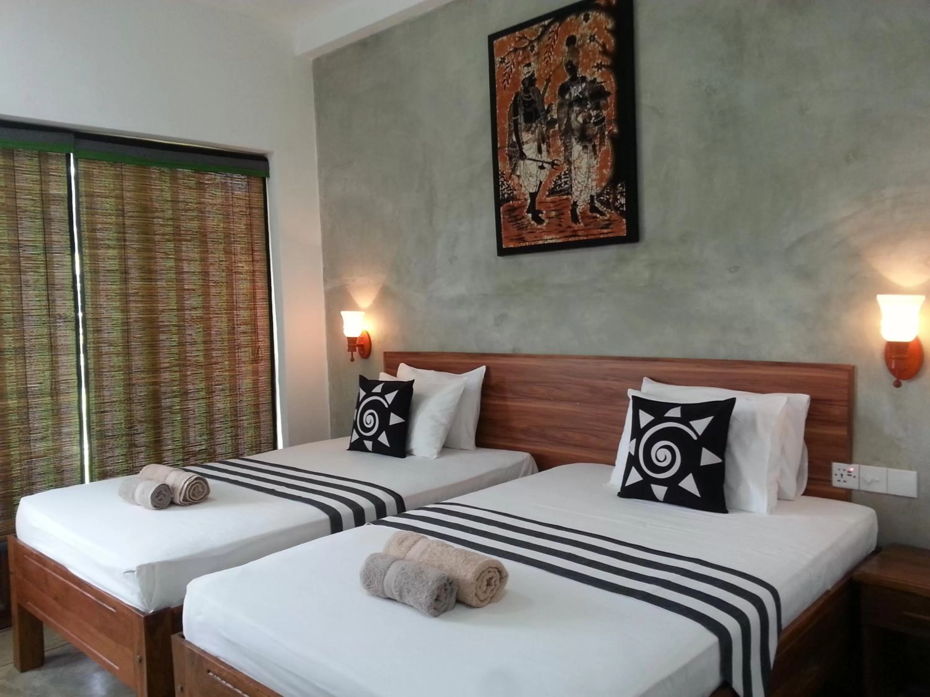 Bed in Green Wood Villa Negombo
