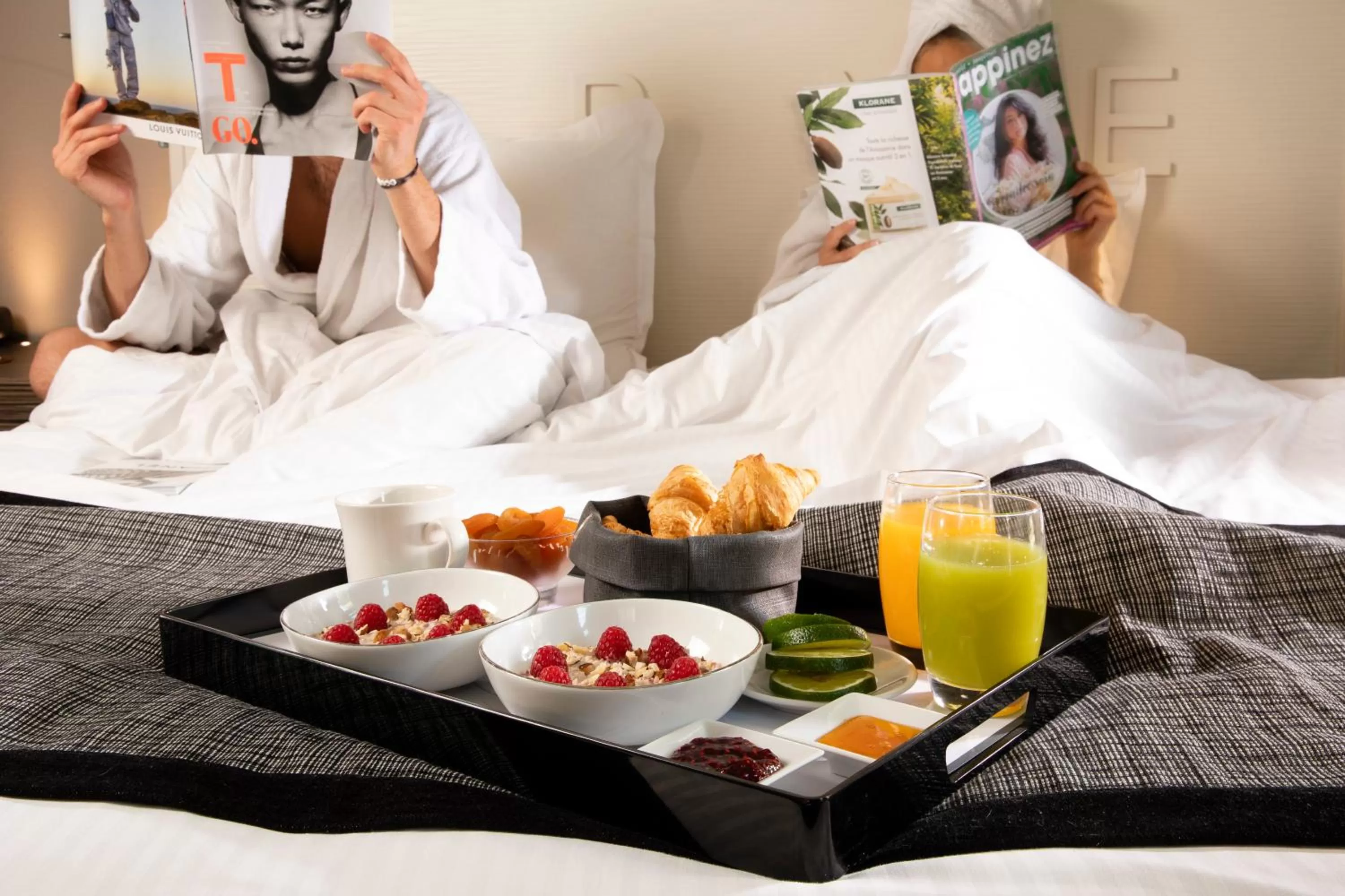 Decorative detail, Bed in Hôtel Gutenberg