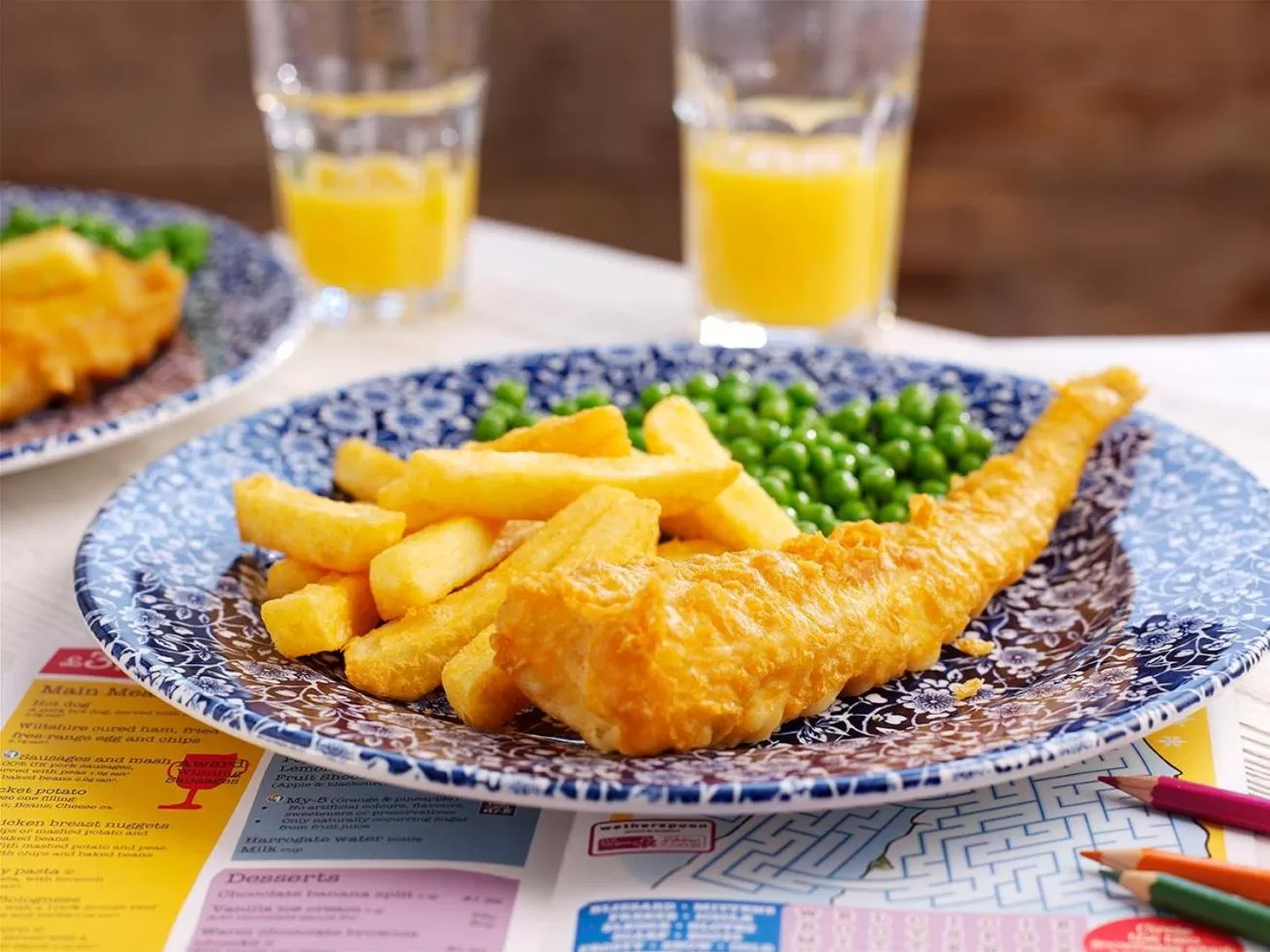 Food and drinks in Pilgrims Progress Wetherspoon