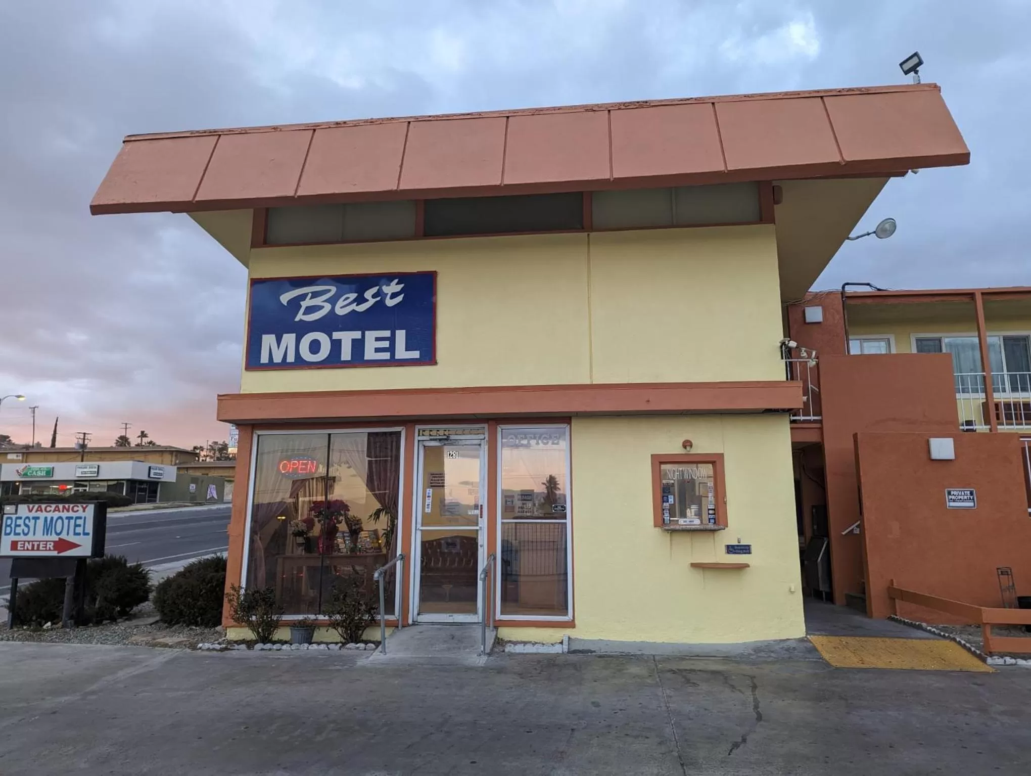 Property building in BEST MOTEL on Historic Route 66, Barstow