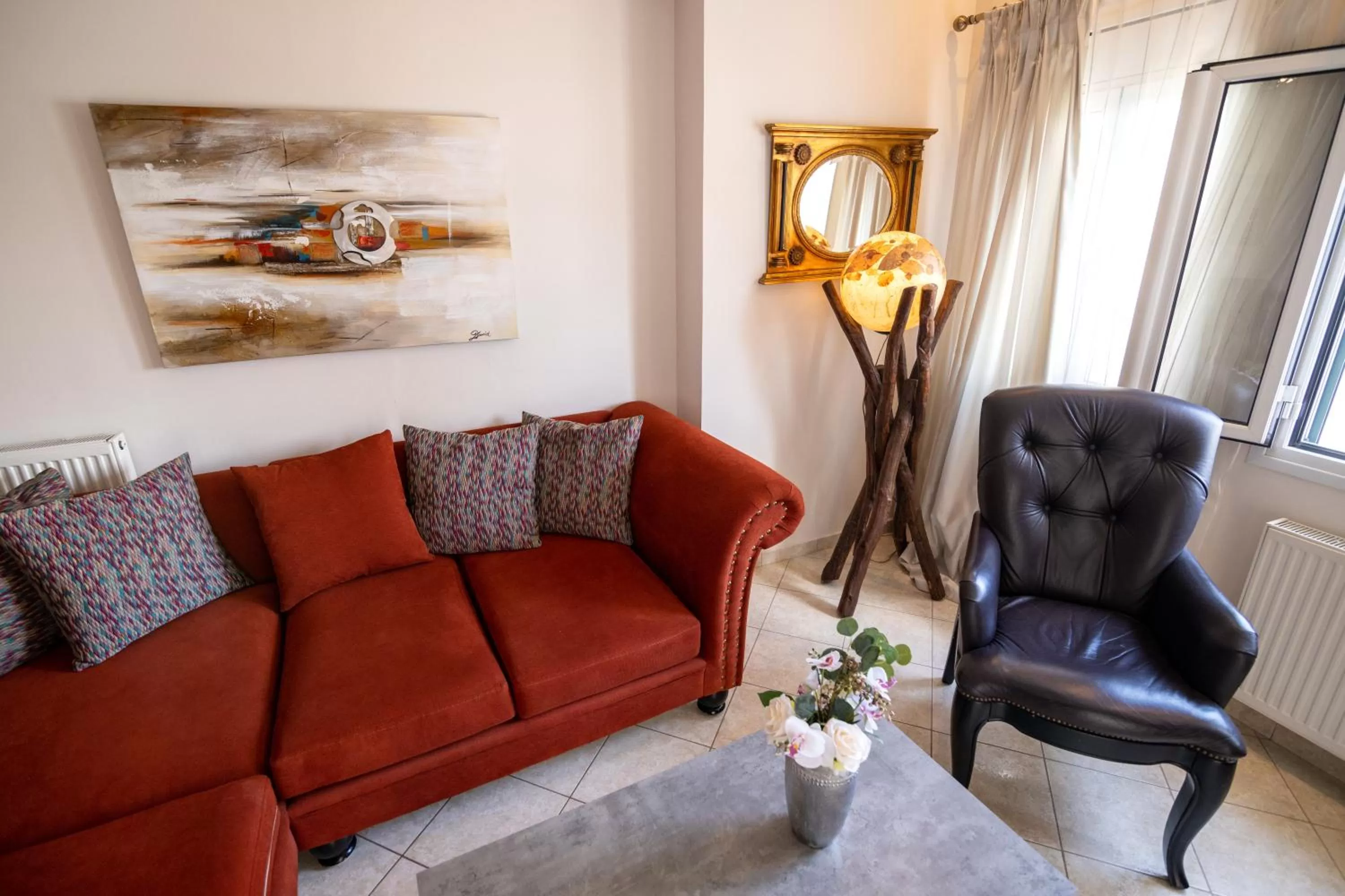 Living room in Votsalakia Hotel & Luxury Apartments