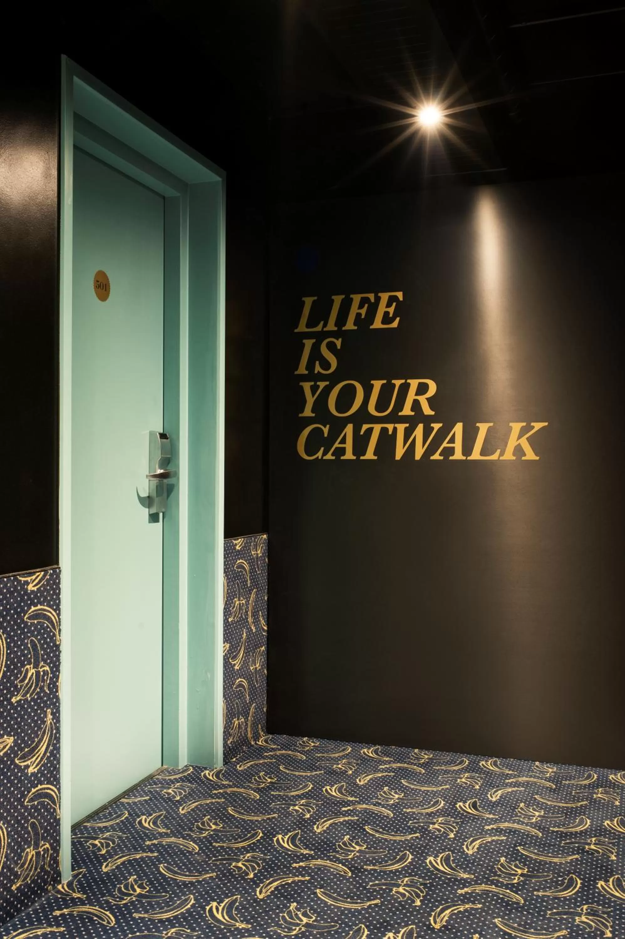 Decorative detail in YUP Hotel