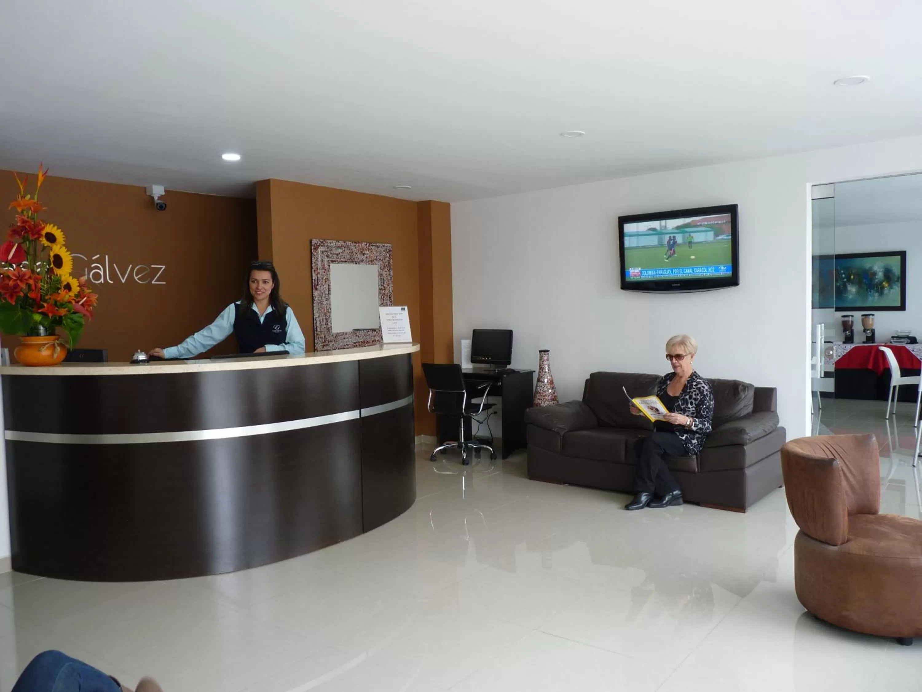 Lobby or reception in Hotel Casa Galvez