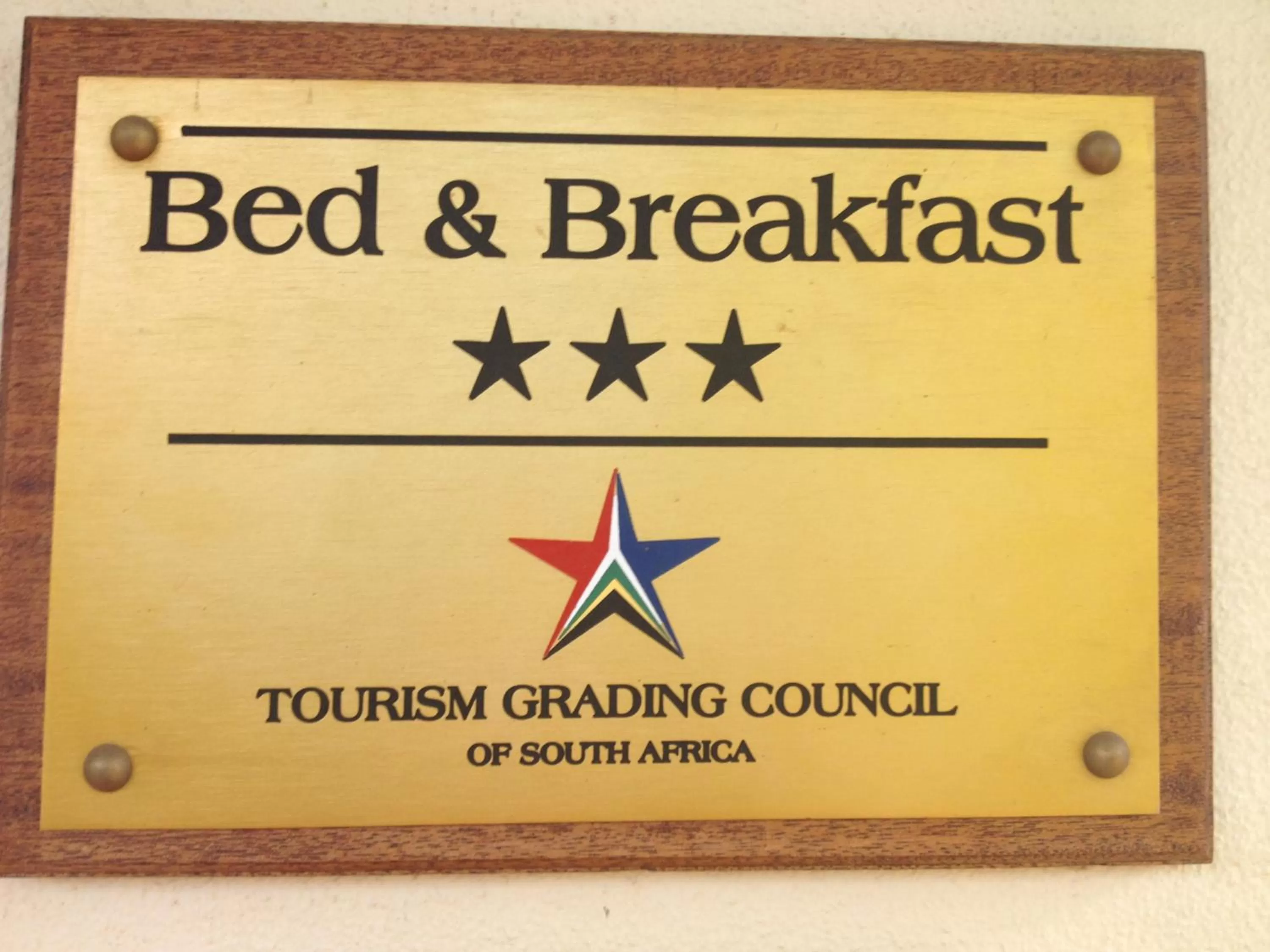 Certificate/Award in The Nook B&B