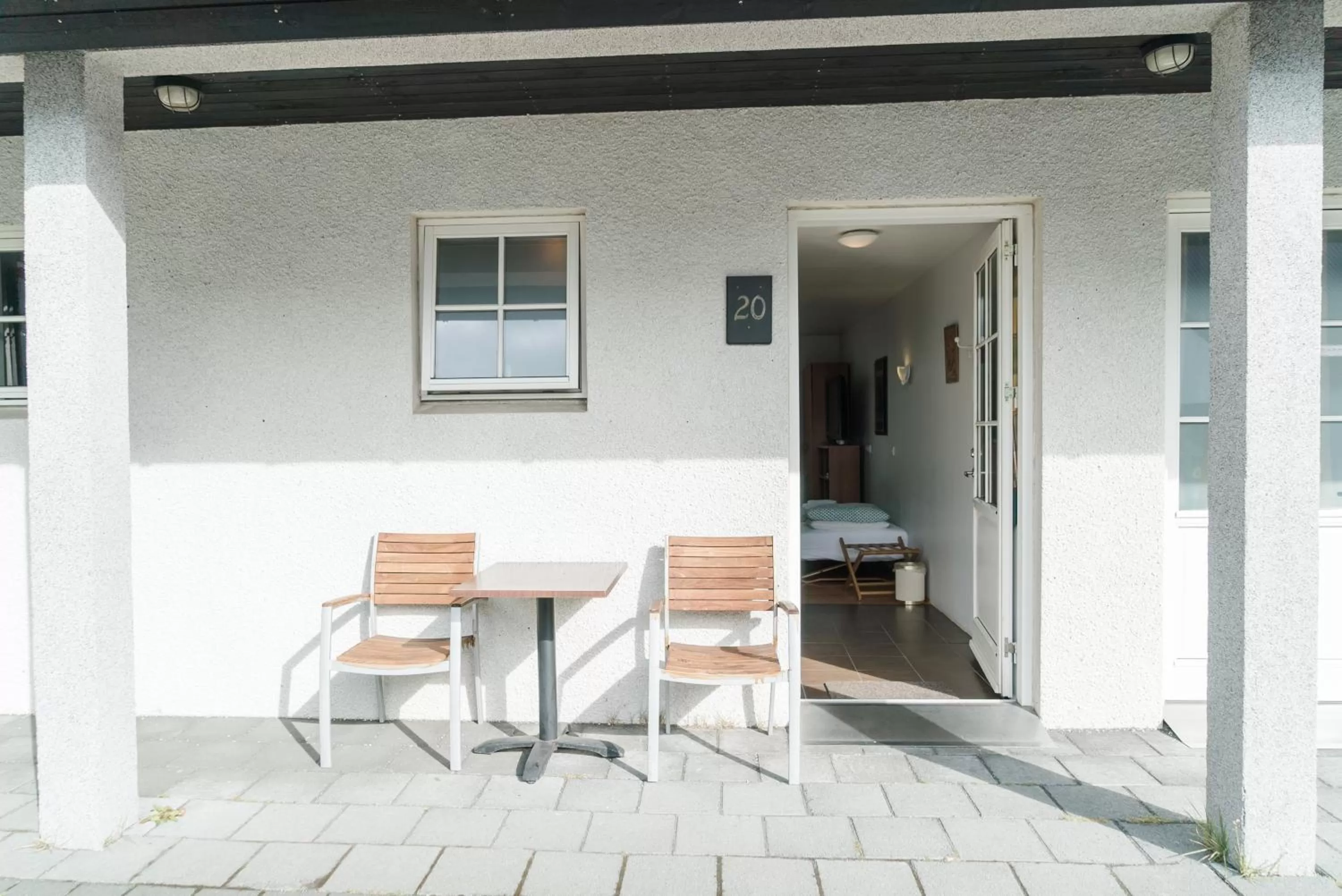 Patio in Hotel Laxnes
