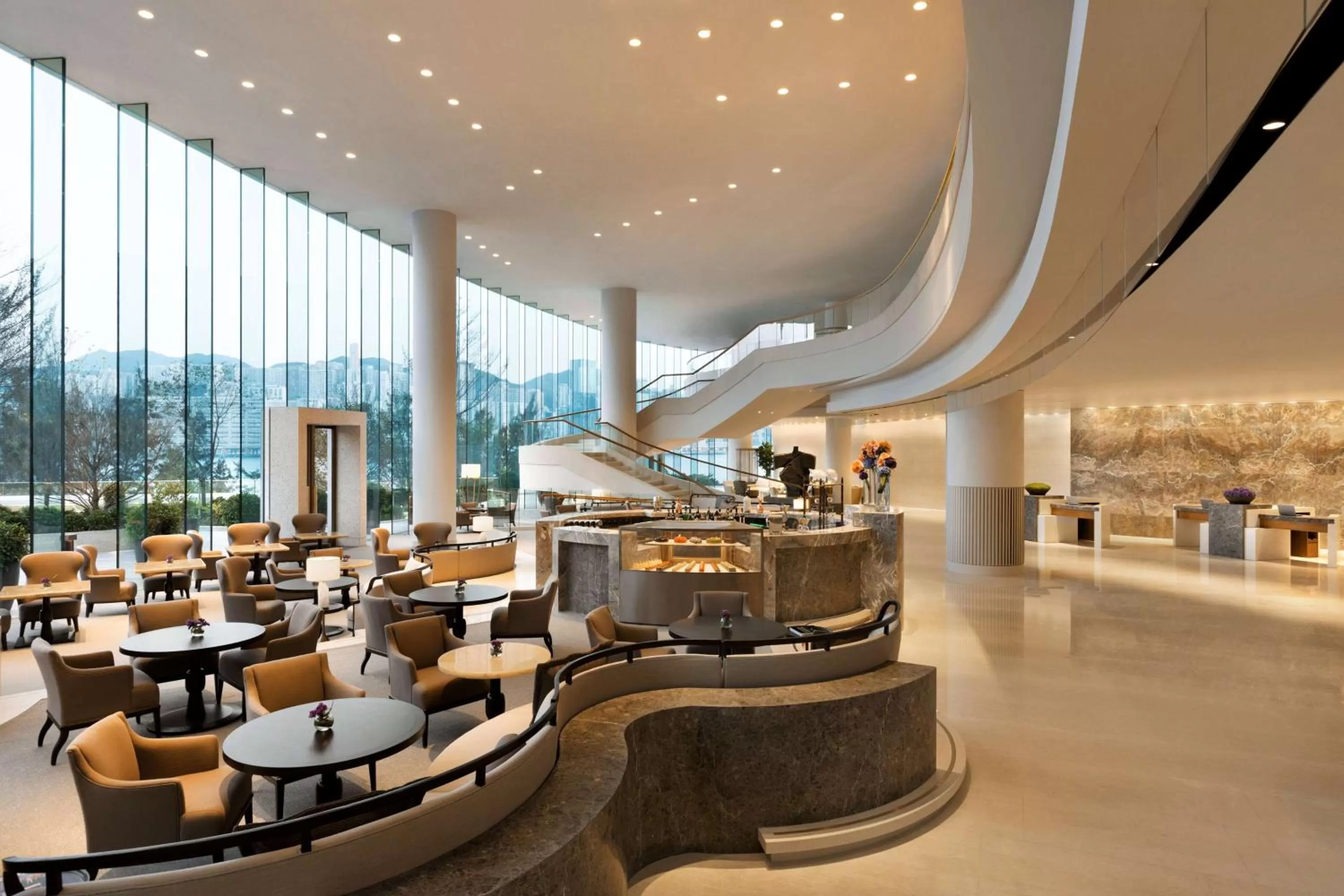 Lobby or reception in Kerry Hotel Hong Kong by Shangri-la