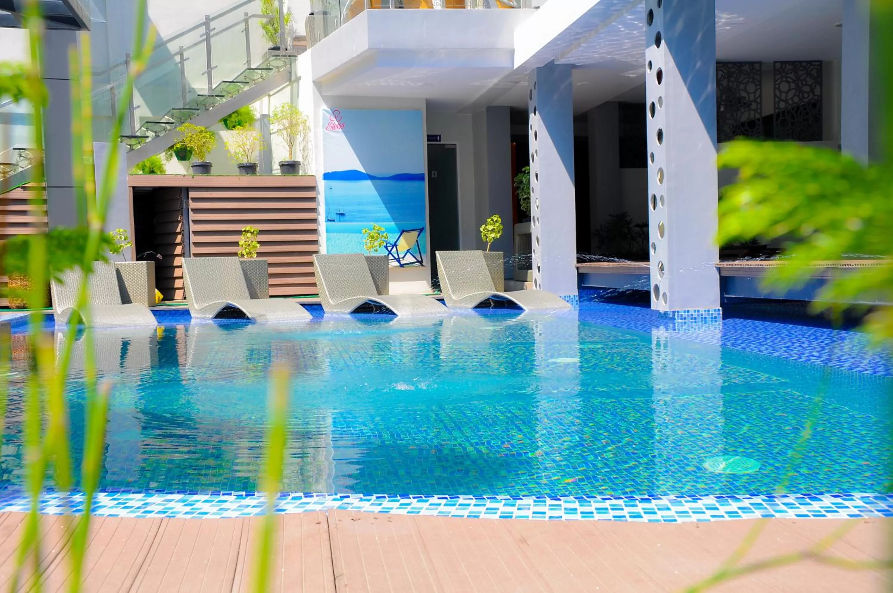 Pool view in Eloisa Royal Suites