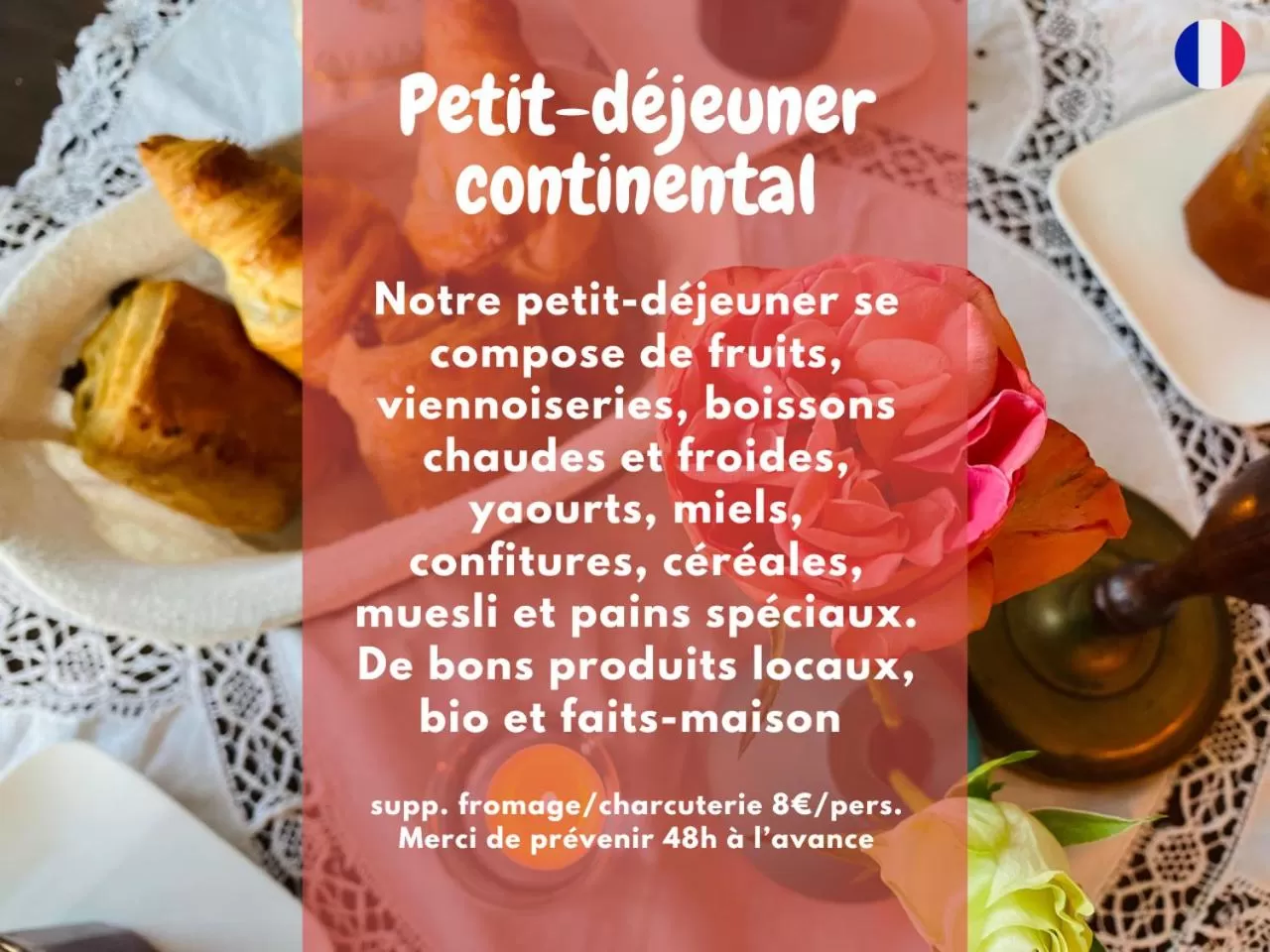 Food and drinks in L'Autre Rivière - Chambres d'hôtes