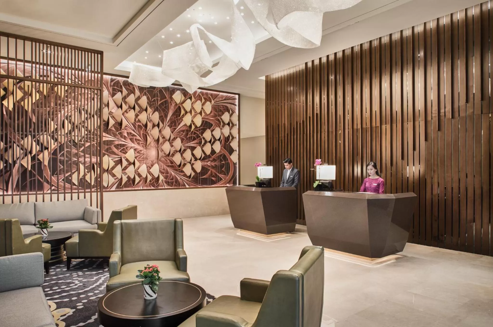 Lobby or reception in Oakwood Residence Saigon