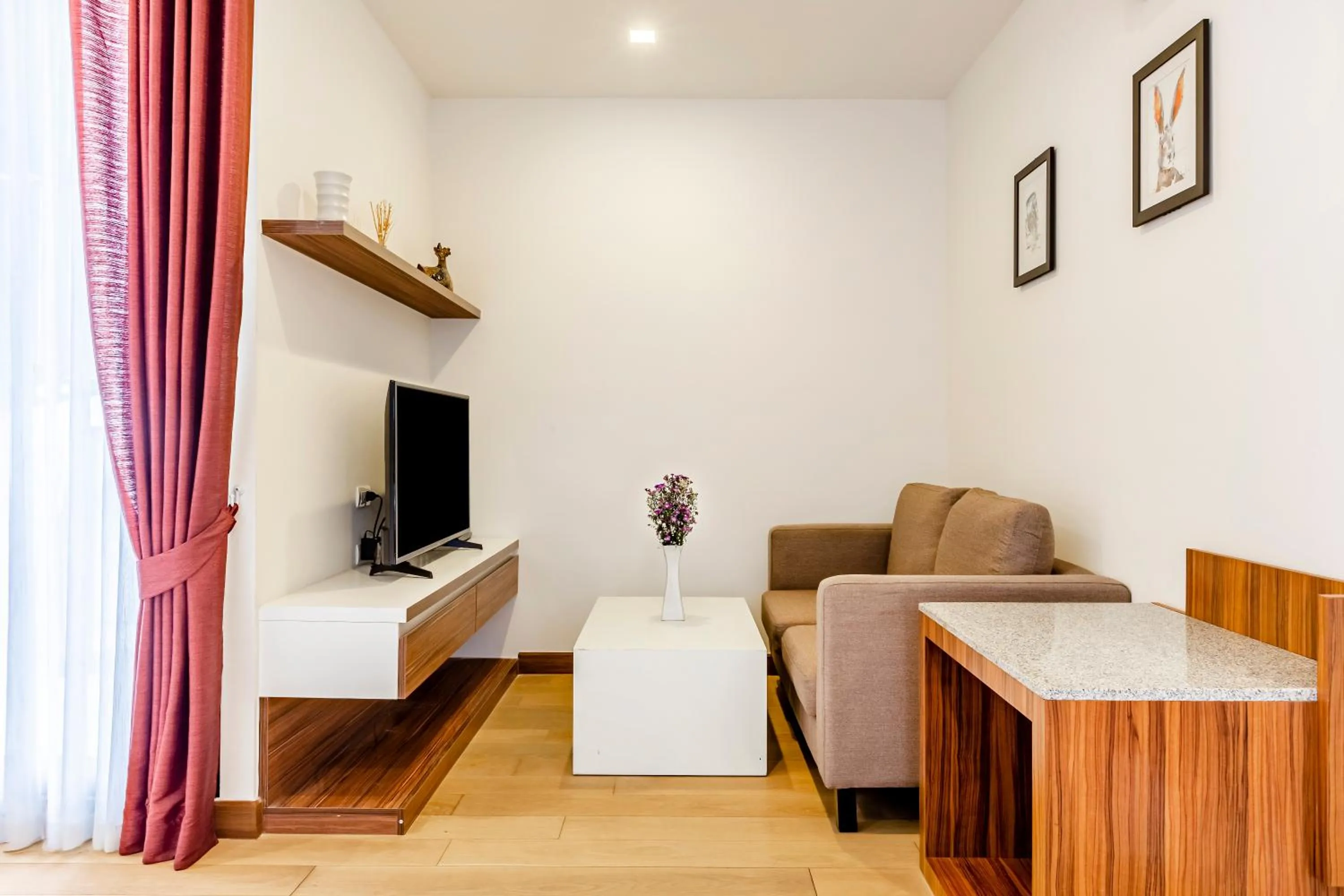 Living room, Bed in Anta Residence ''Self-sevice apartment''