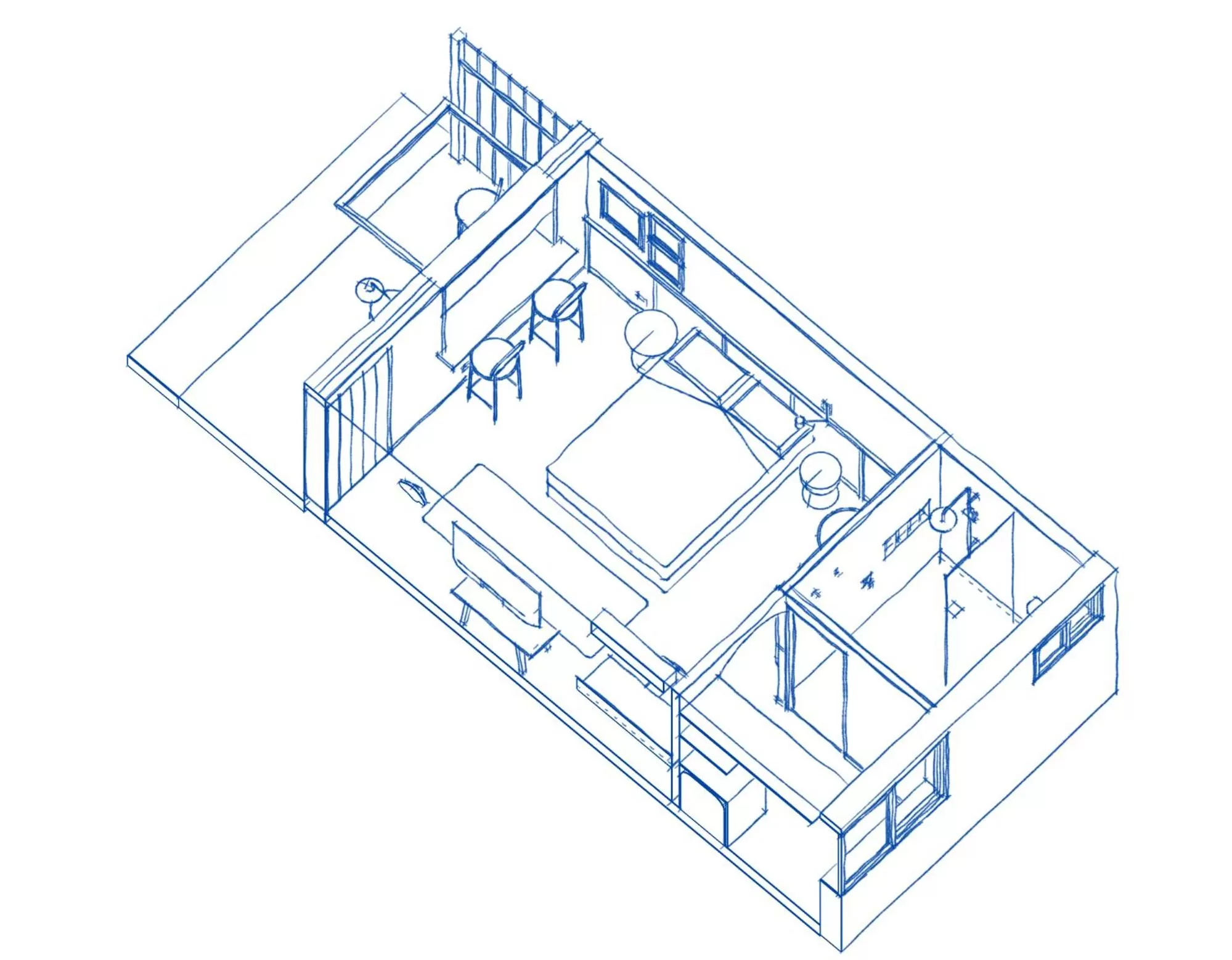 Deluxe Queen Room in The Blue Water Motel