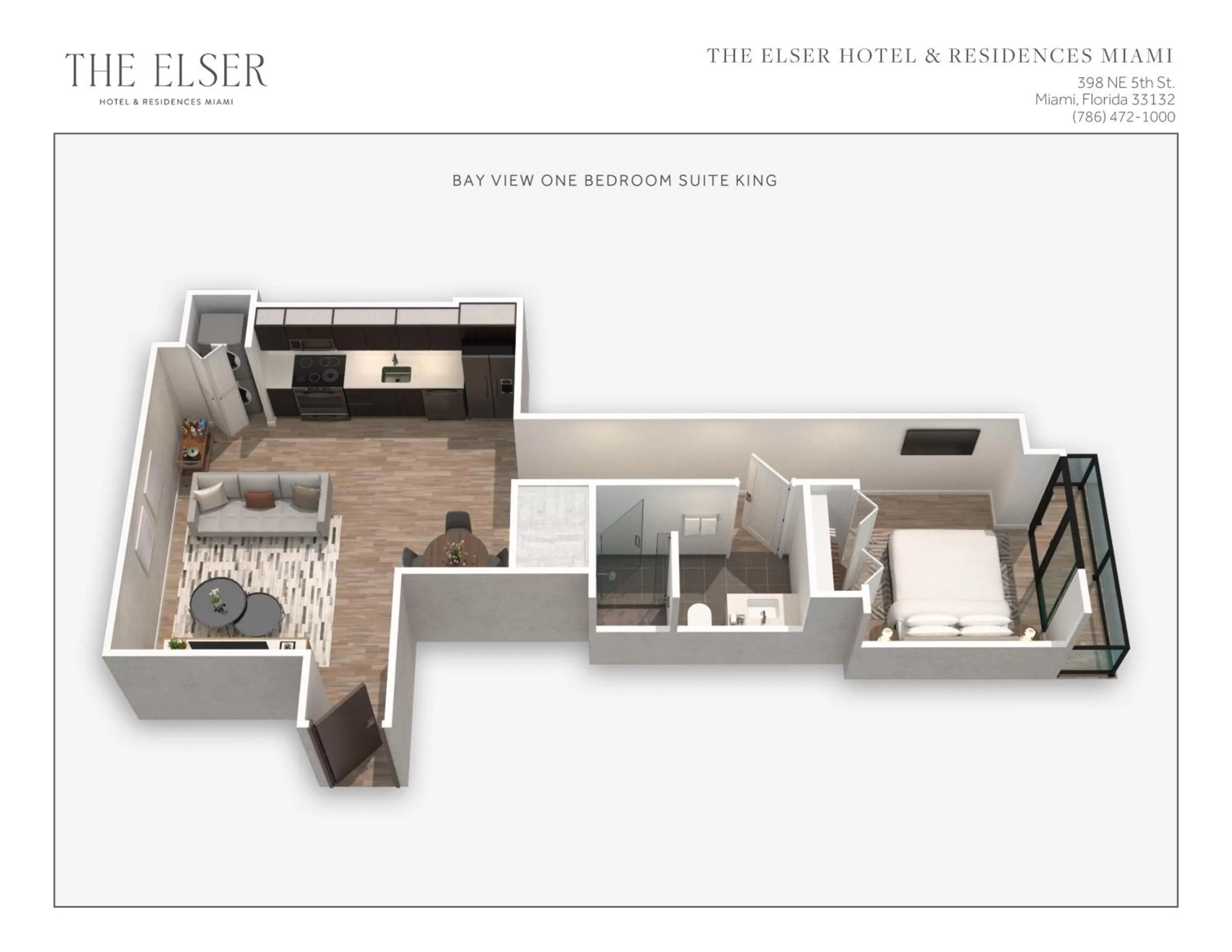 Floor plan in The Elser Hotel Miami - An All-Suite Hotel
