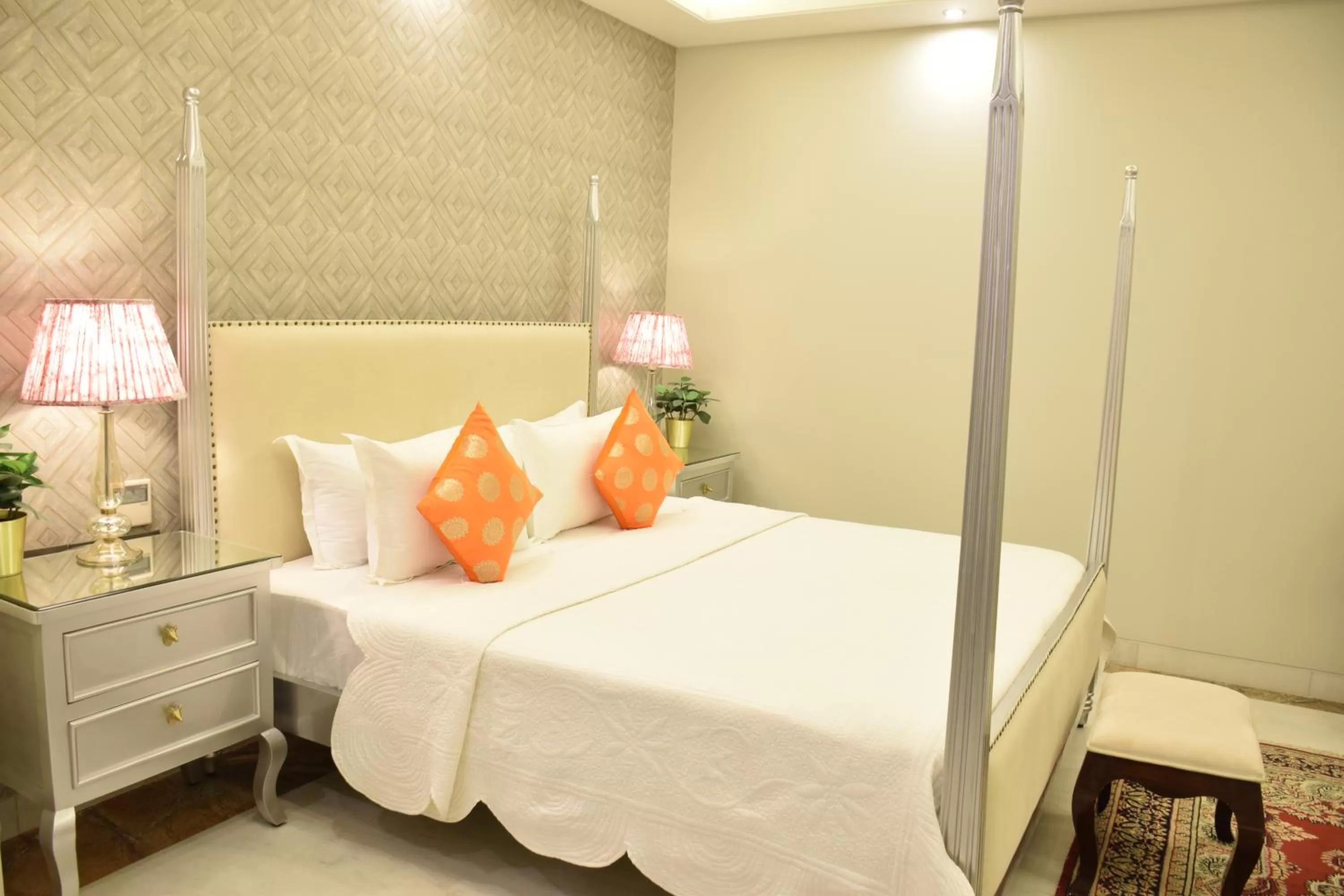 Bed in Dileep Kothi - A Royal Boutique Luxury Suites in Jaipur