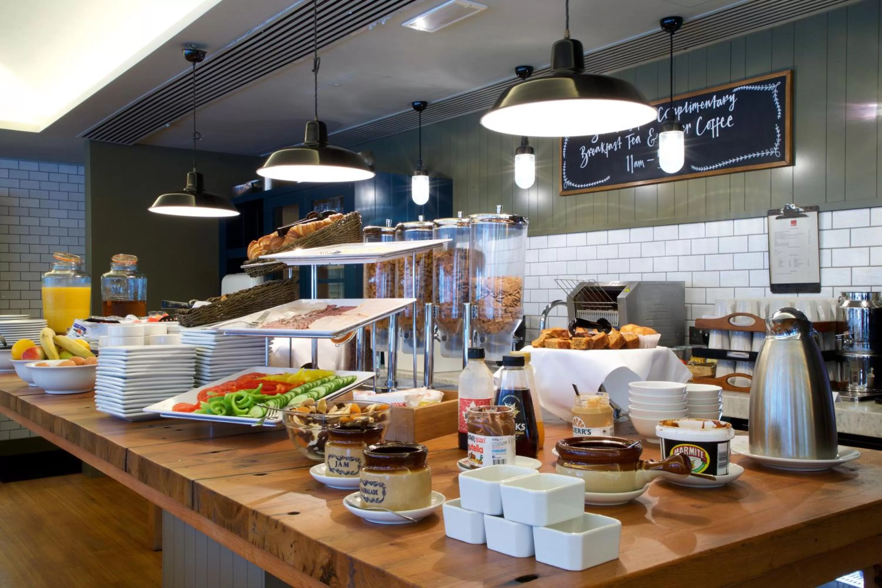 Buffet breakfast in Bermondsey Square Hotel - A Bespoke Hotel