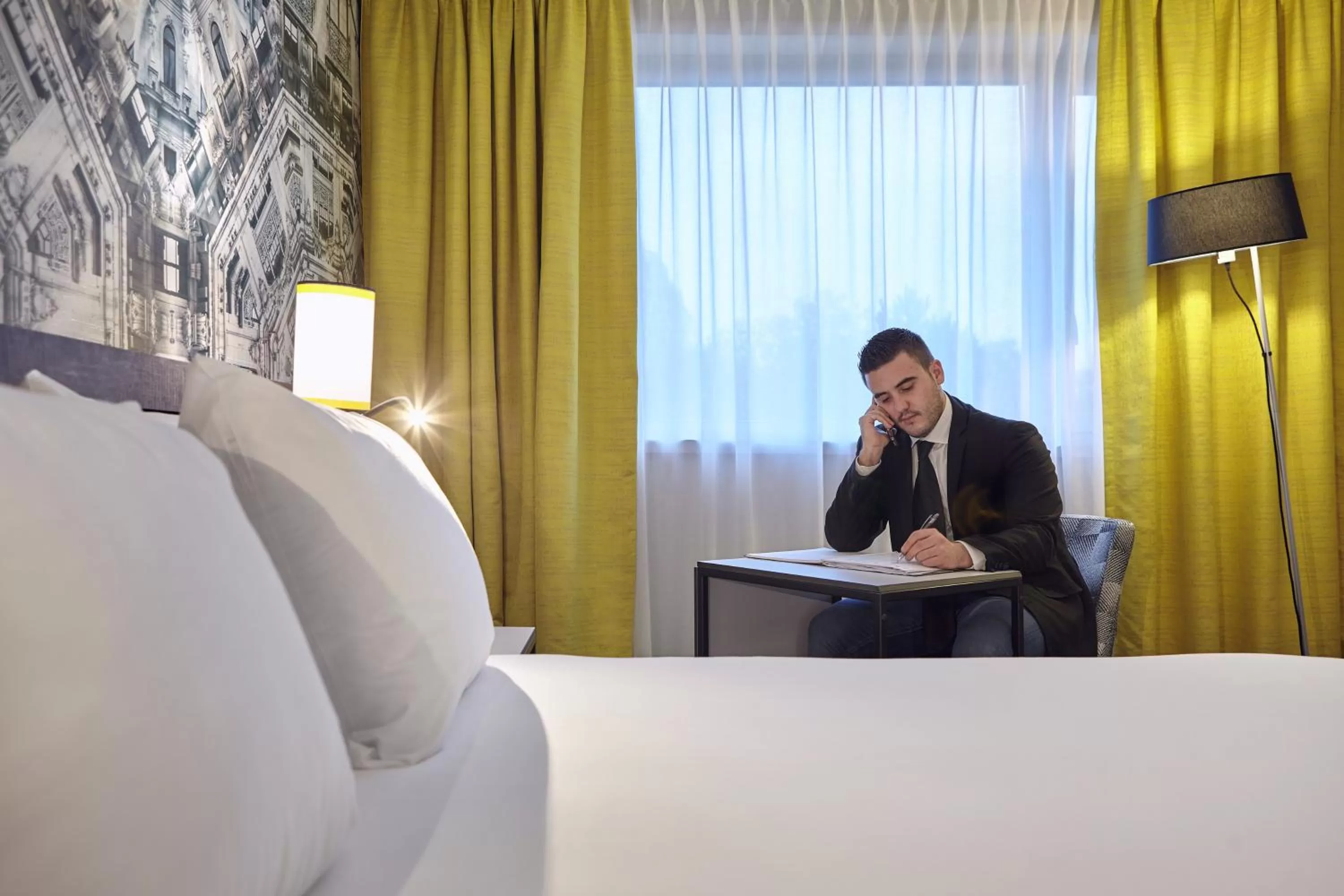 Decorative detail, Bed in Mercure Paris Roissy CDG