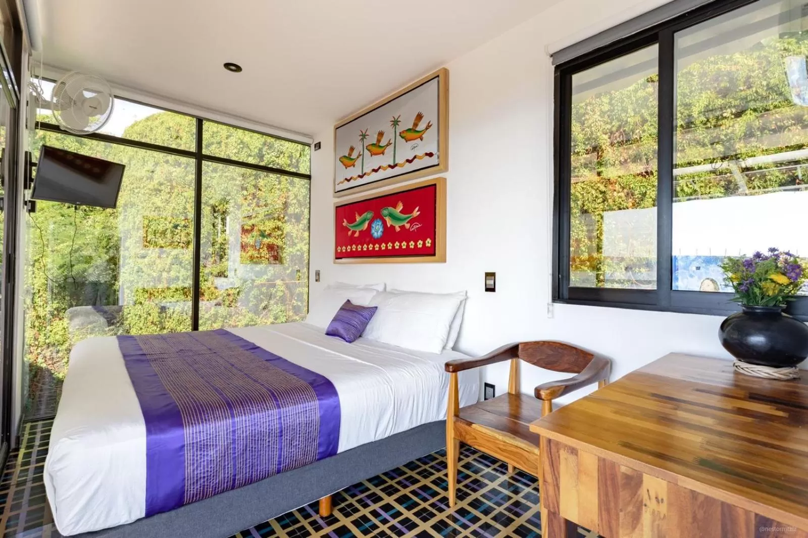 Bed in Cabane Container Boutique Hotel