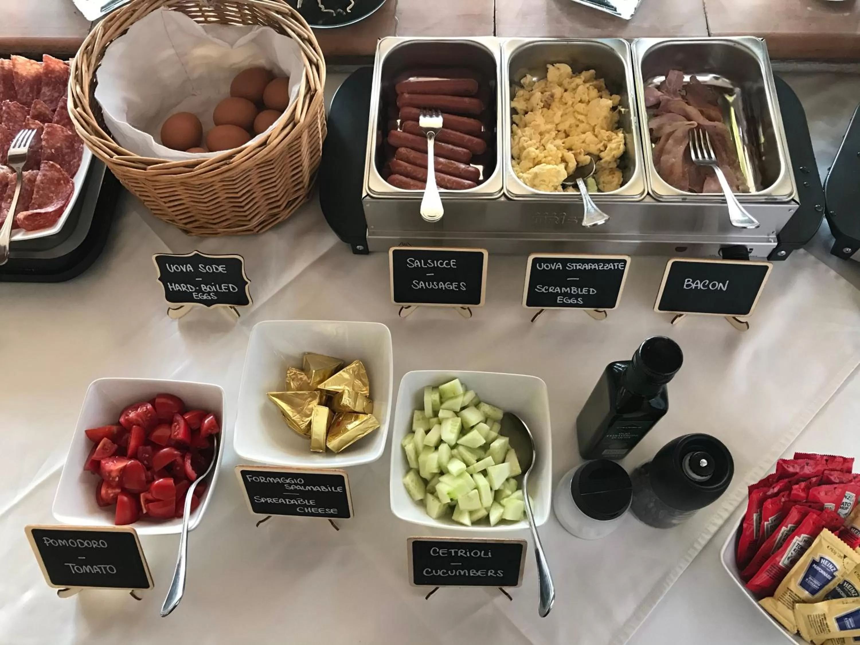 Buffet breakfast in Villa Greta Hotel Rooms & Suites