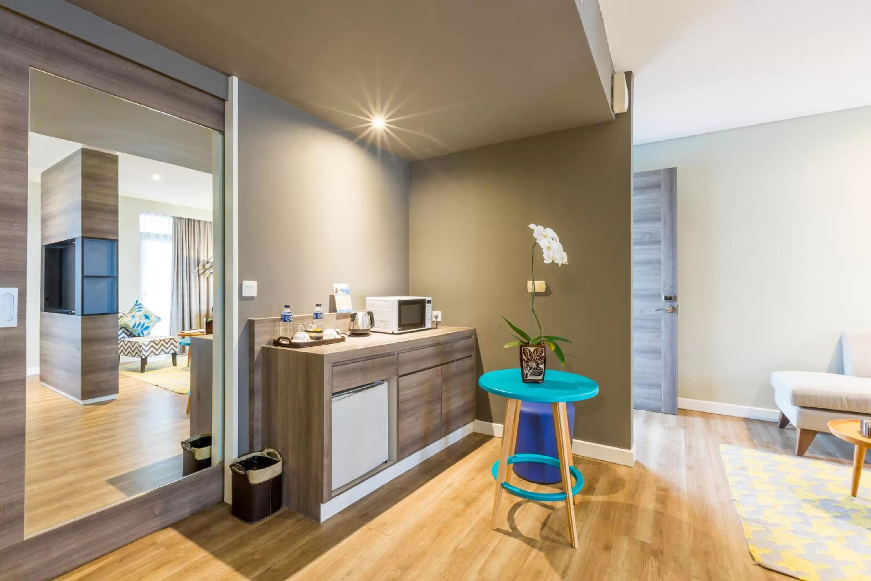 Kitchen or kitchenette in Wyndham Garden Kuta Beach Bali