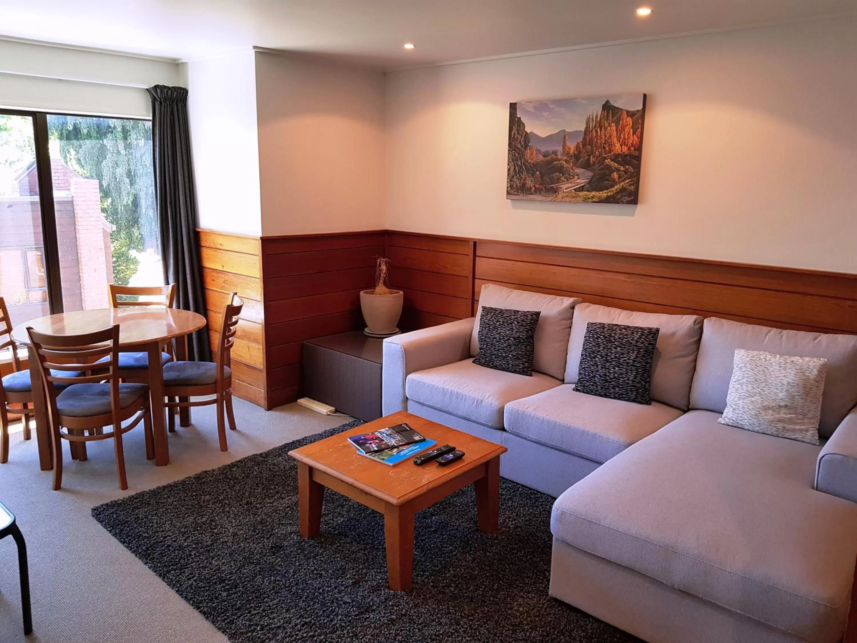 Seating area in St James Apartments