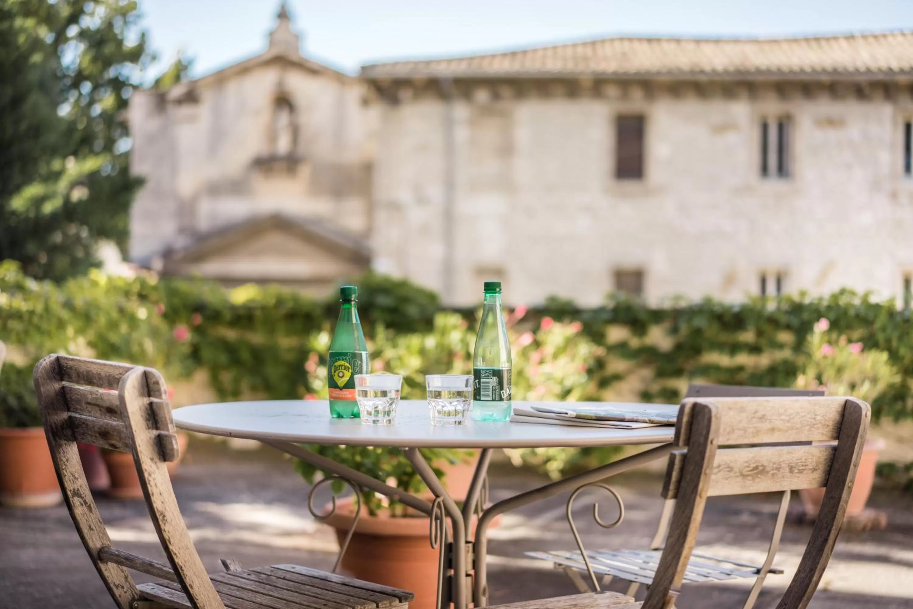Garden view in Hotel d'Angleterre