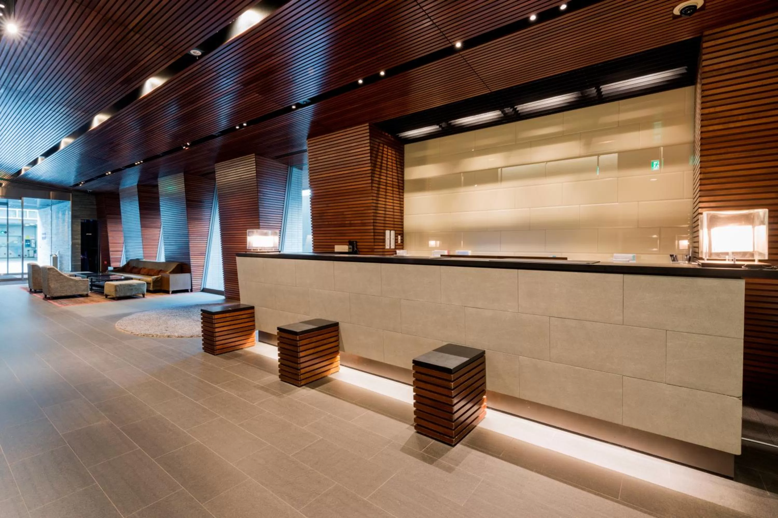 Lobby or reception in HOTEL MYSTAYS Sapporo Station