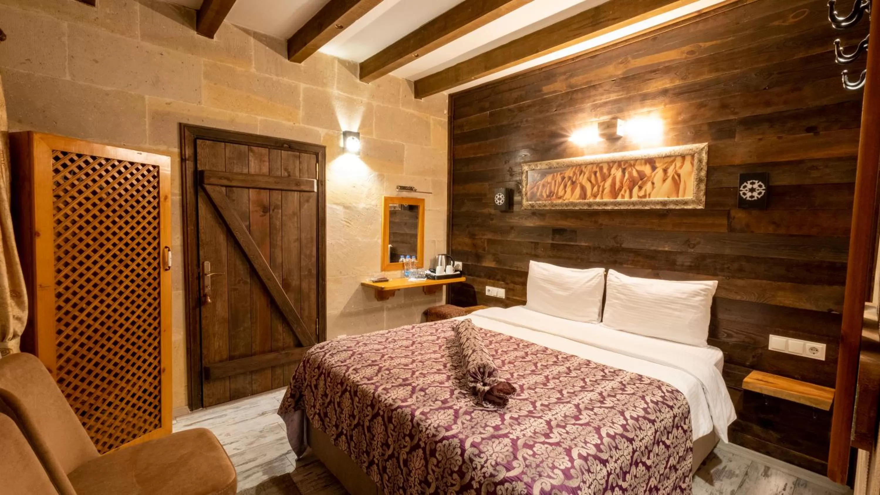 Photo of the whole room, Bed in In Stone House