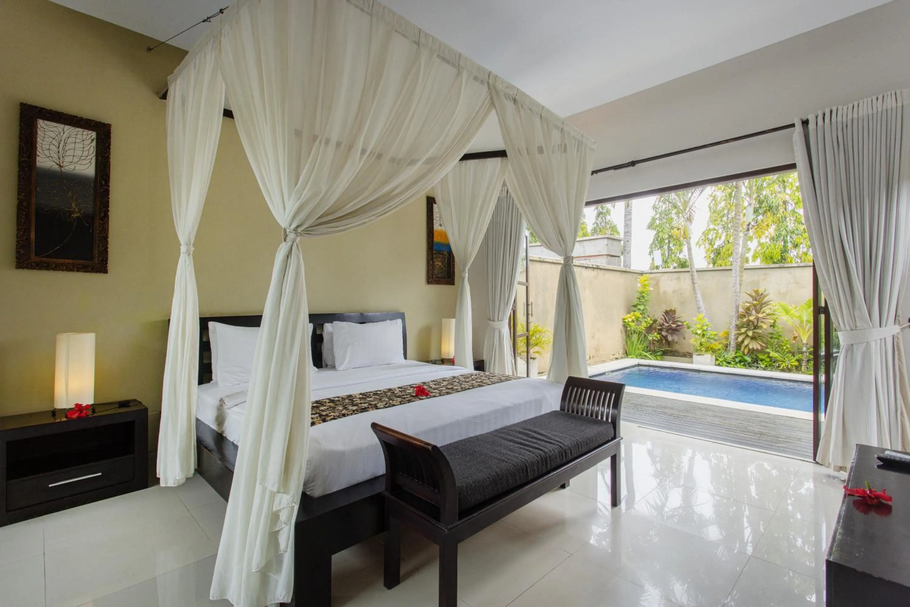 Bed in The Bidadari Villas and Spa Umalas - Seminyak
