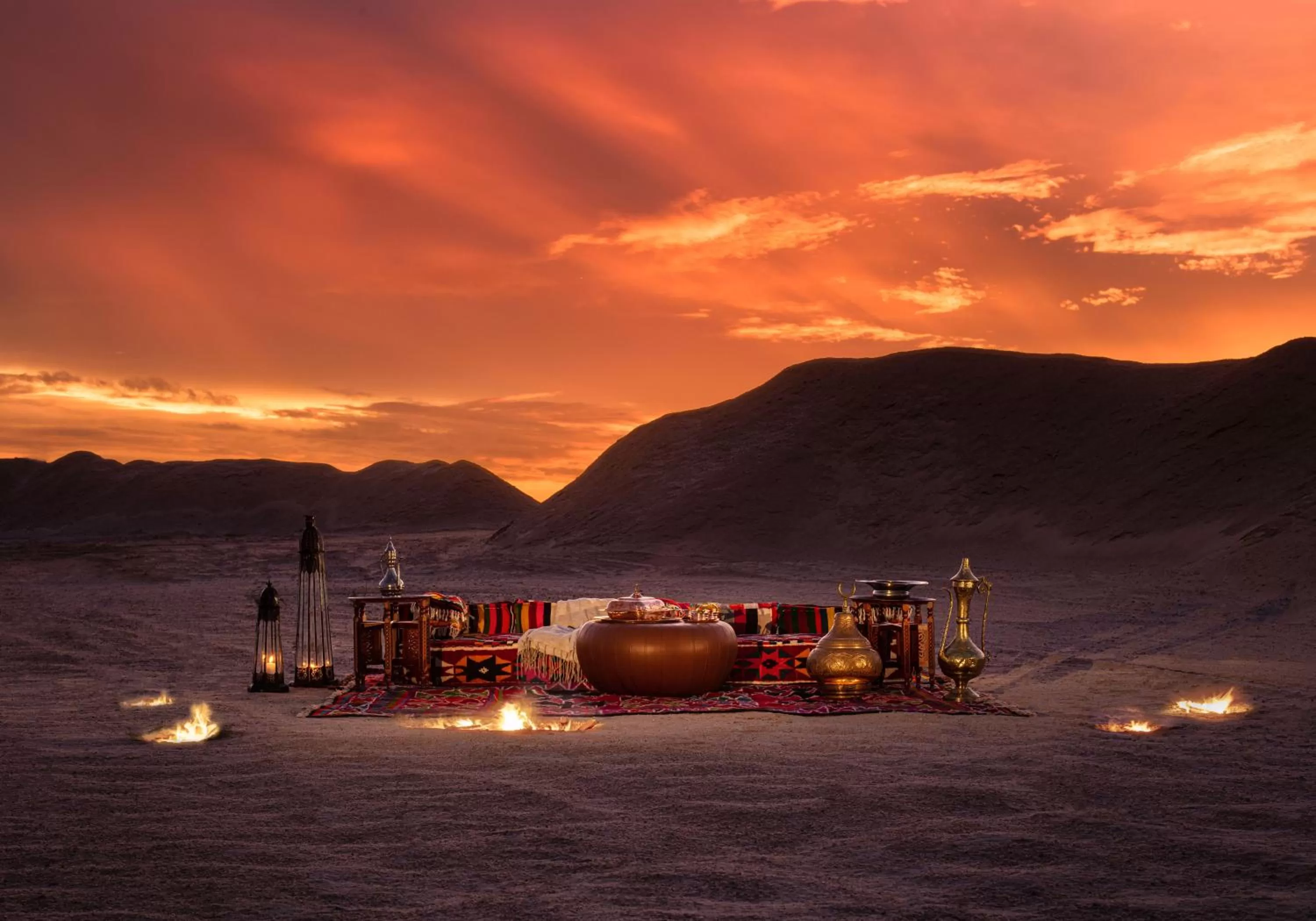 Sunrise in Anantara Sahara-Tozeur Resort & Villas