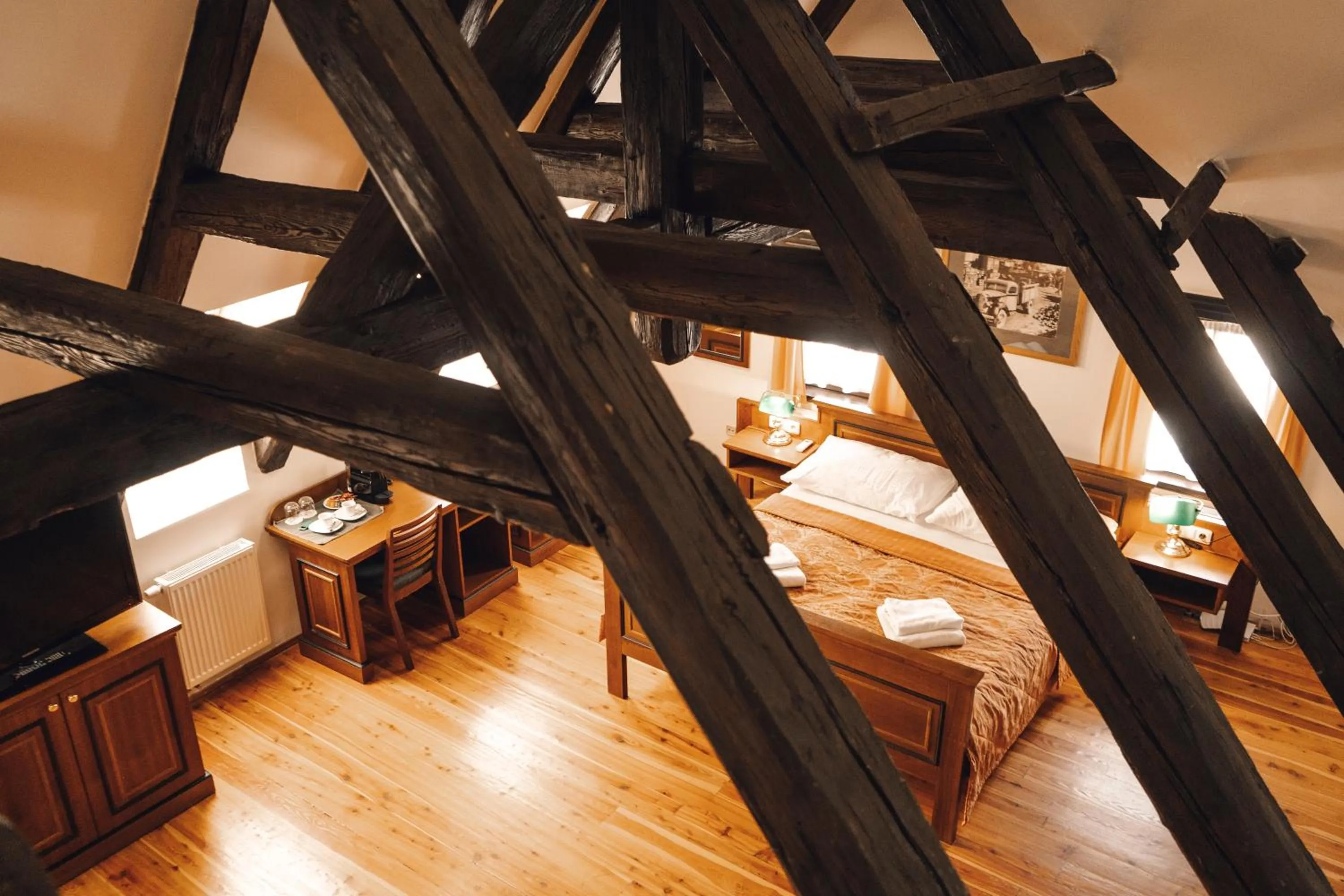 Photo of the whole room, Bed in U Medvidku-Brewery Hotel