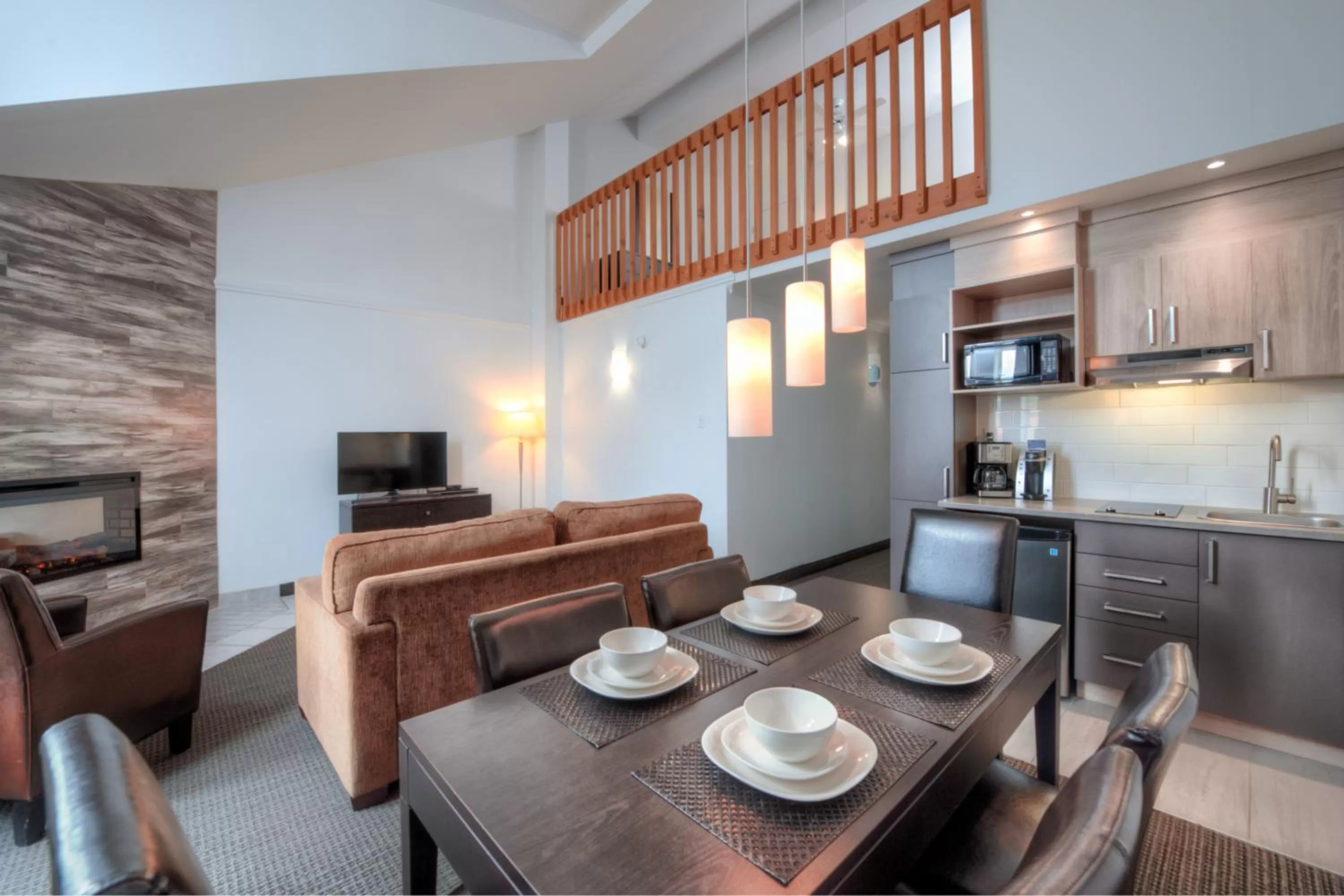 Kitchen or kitchenette in Hotel Vacances Tremblant