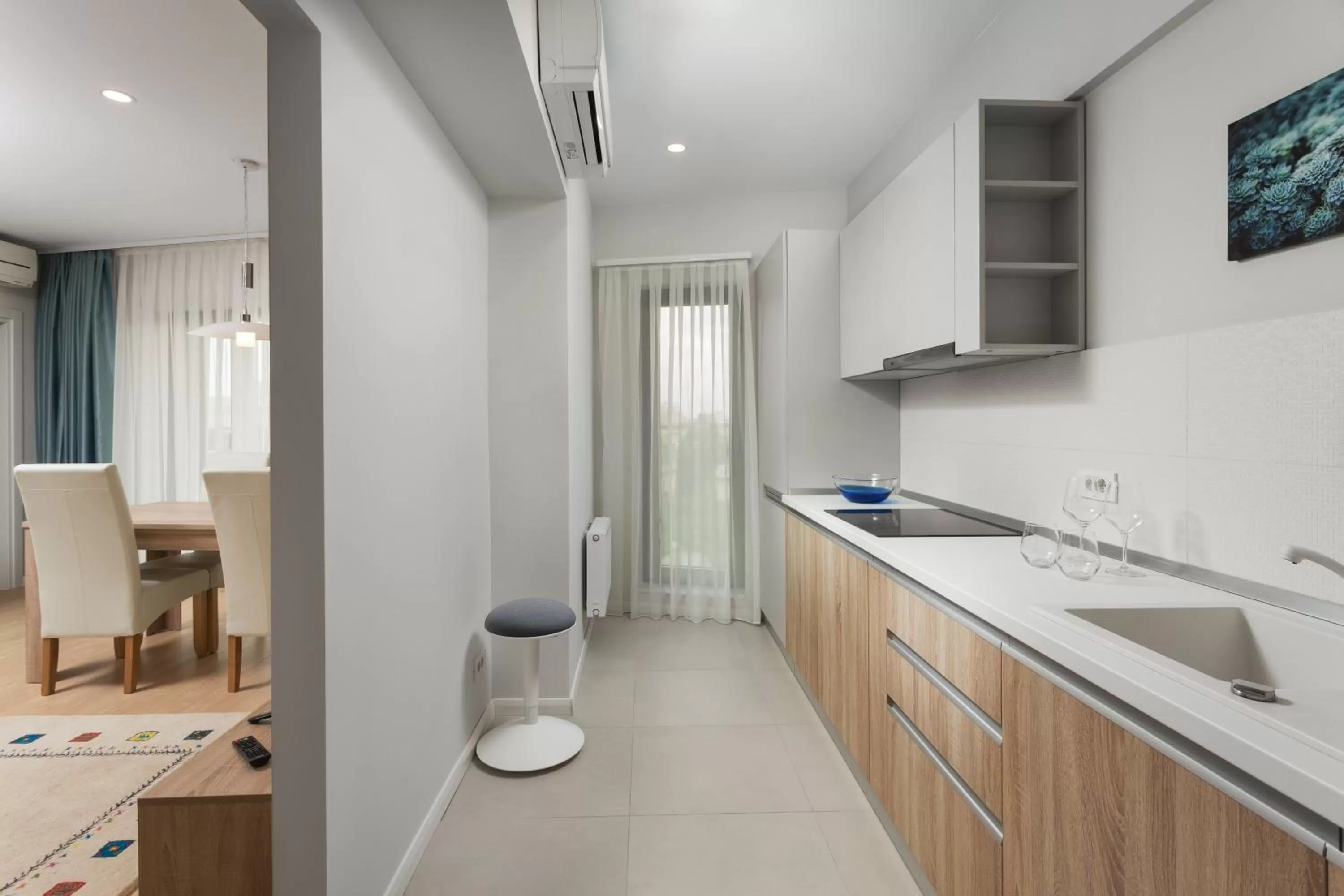 Kitchen or kitchenette in Athina Suites Hotel