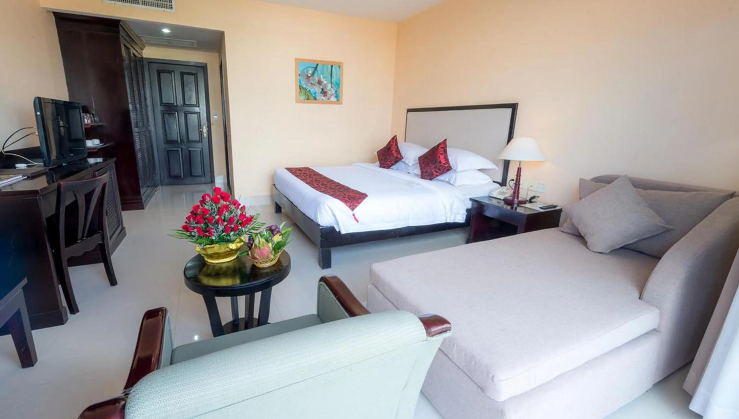 Photo of the whole room, Bed in Almond Hotel Sothearos