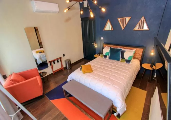 Bed in Antigua Trece Hotel Fusión & SPA