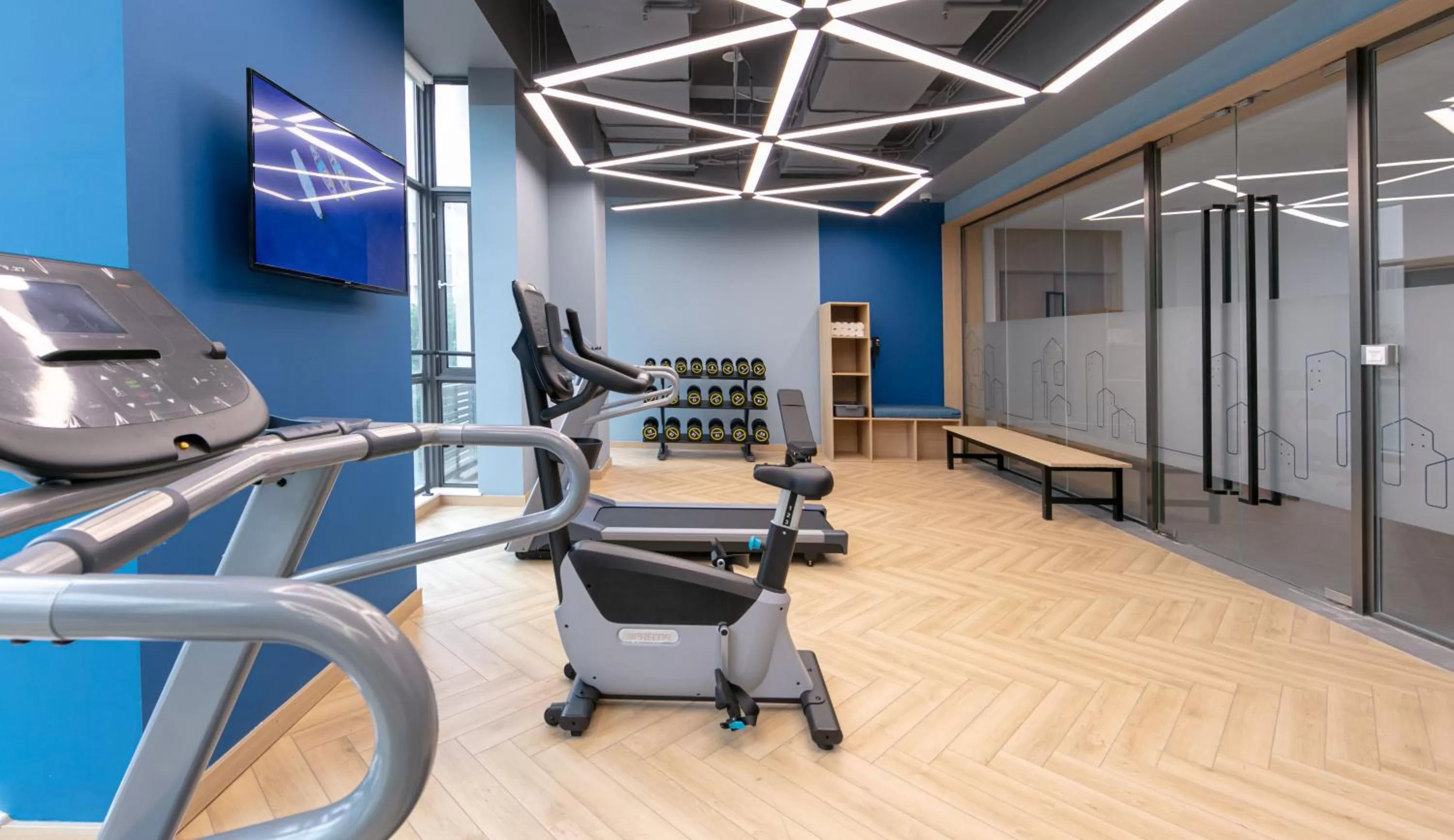 Fitness centre/facilities in Holiday Inn Express Shanghai Pudong Airport by IHG