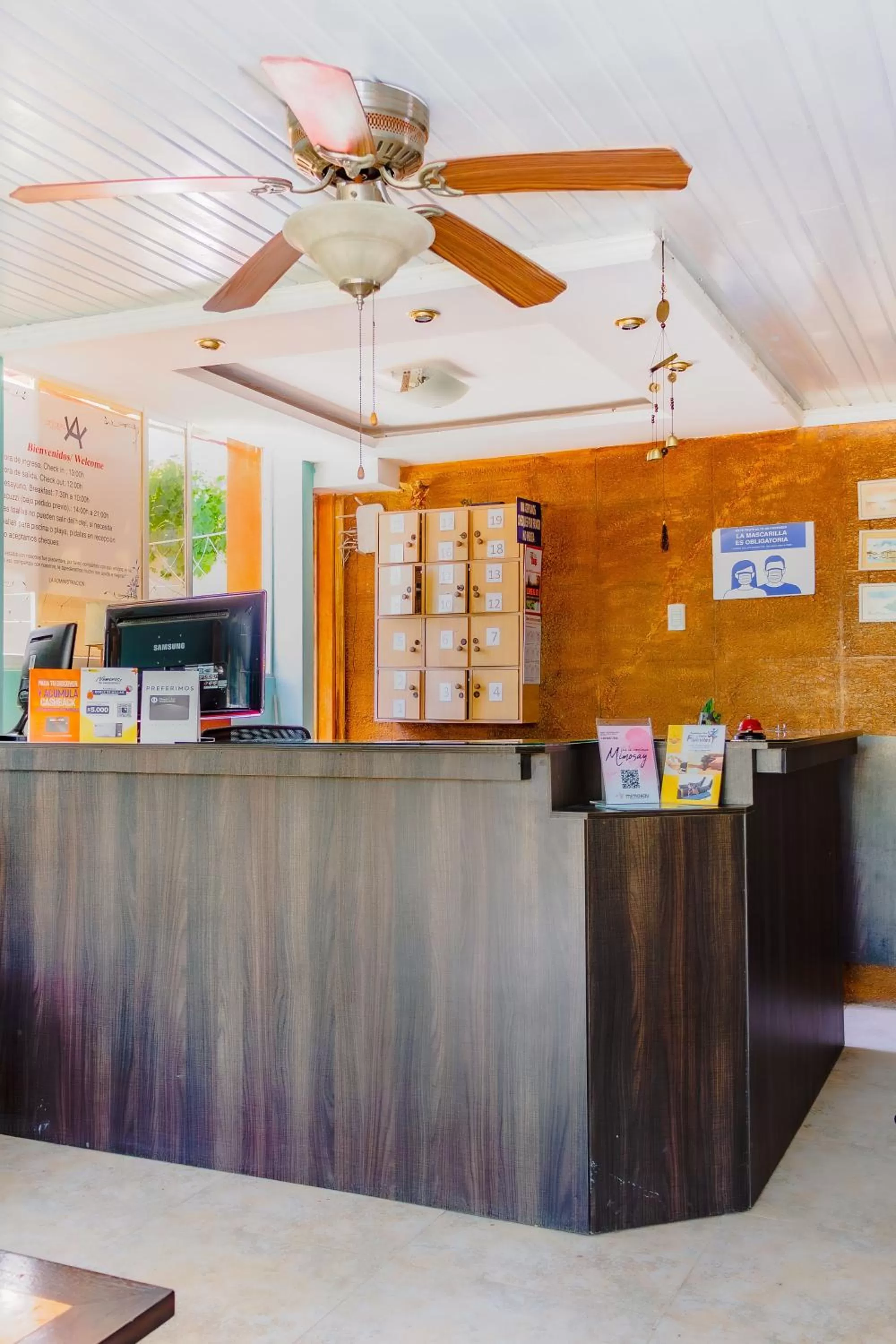 Lobby or reception in Hostal Antares