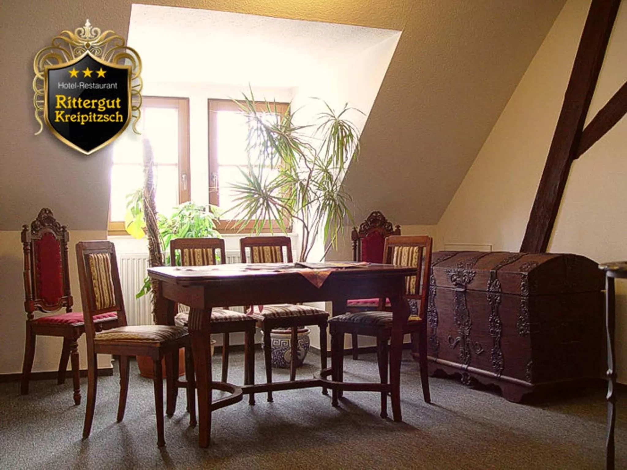 Lobby or reception in Hotel und Restaurant Rittergut Kreipitzsch