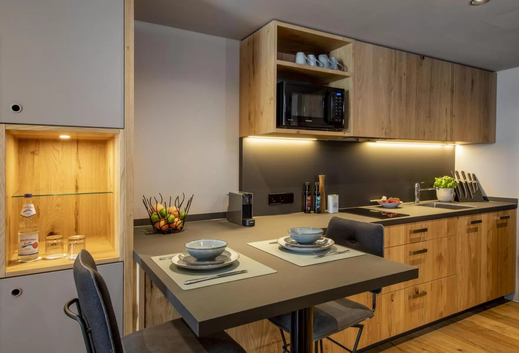 Kitchen or kitchenette in AKZENT Hotel Laupheimer Hof