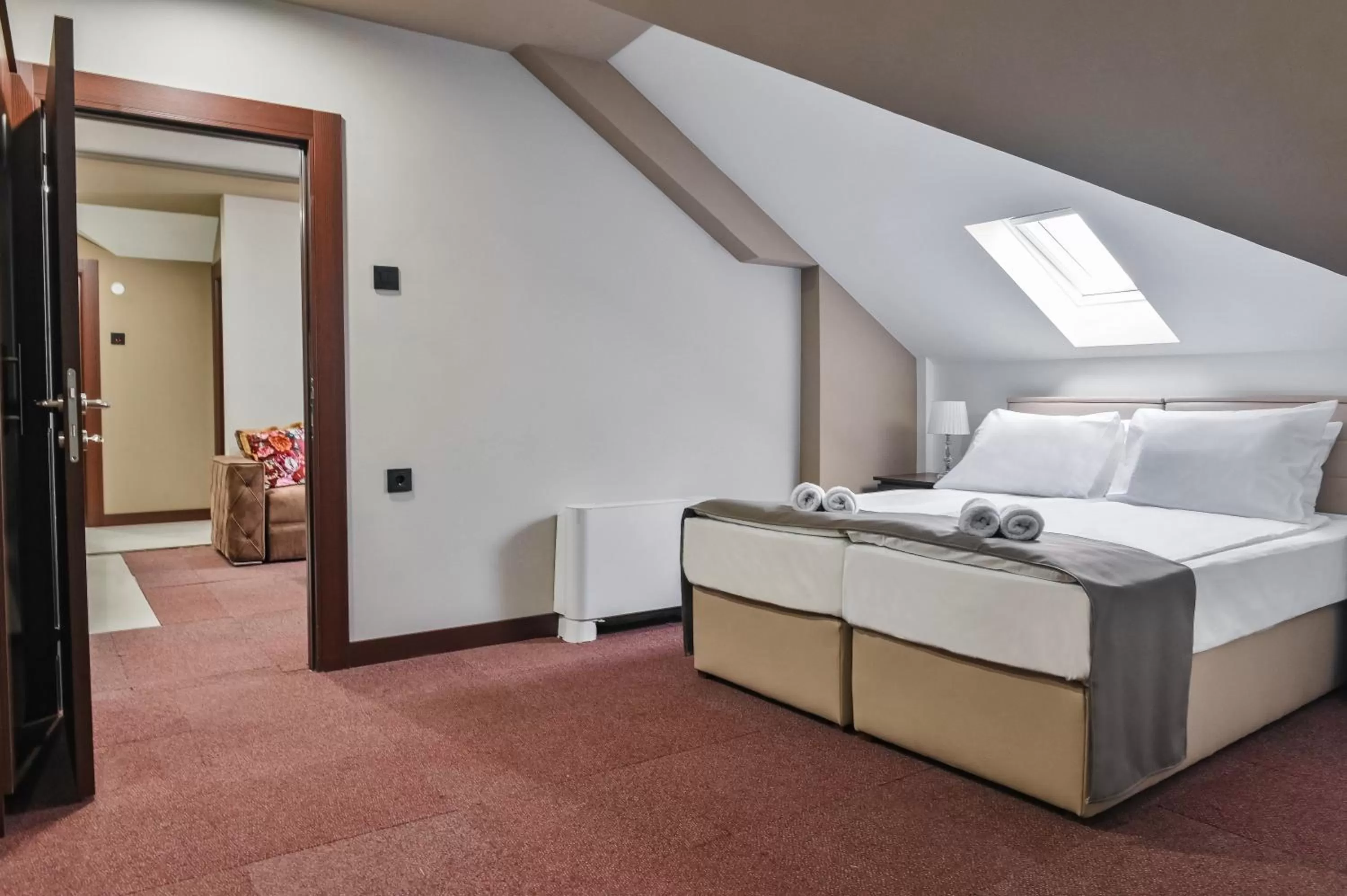 Bed in Garni Hotel Aline