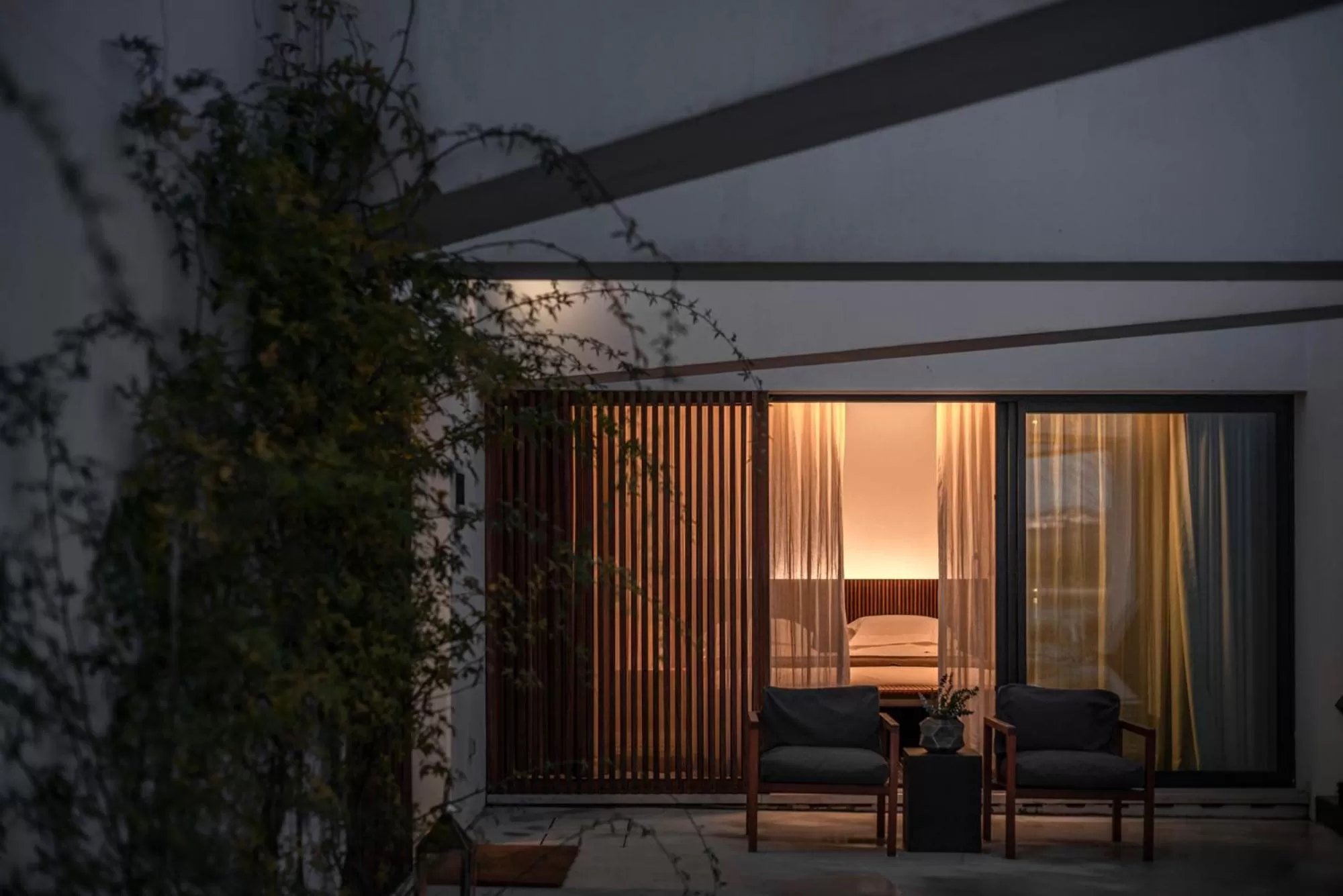 Patio in L'AND Vineyards - Relais & Châteaux