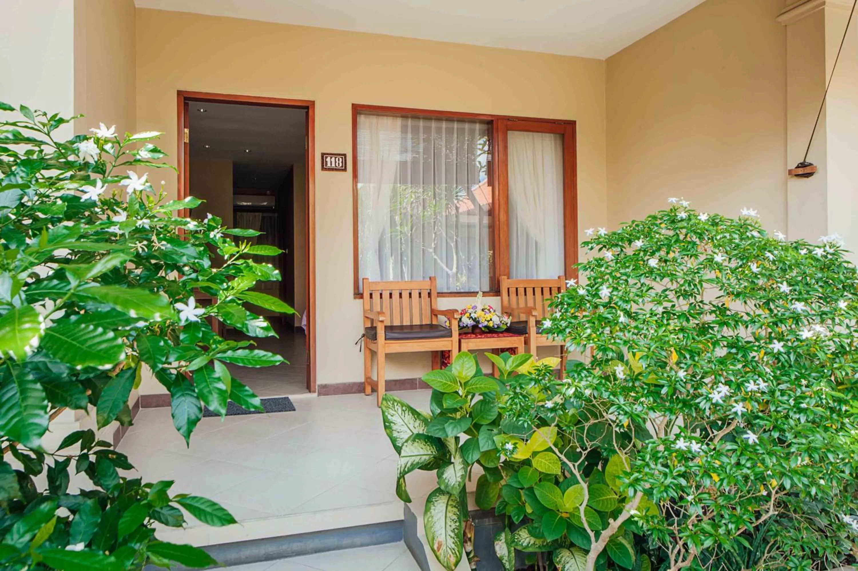 Balcony/Terrace in Kuta Puri Bungalows, Villas and Resort