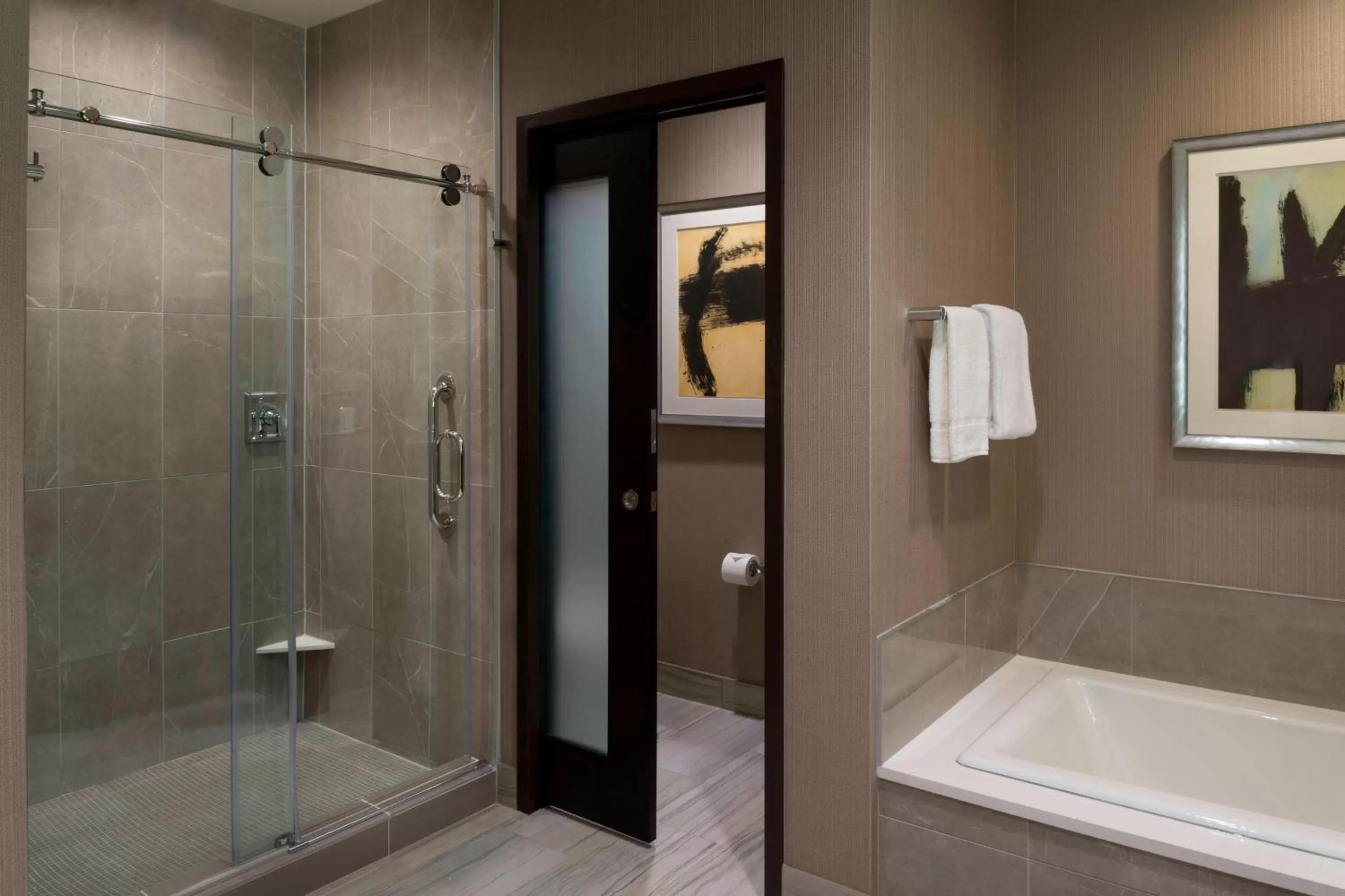 Bathroom in Buffalo Marriott at LECOM HARBORCENTER