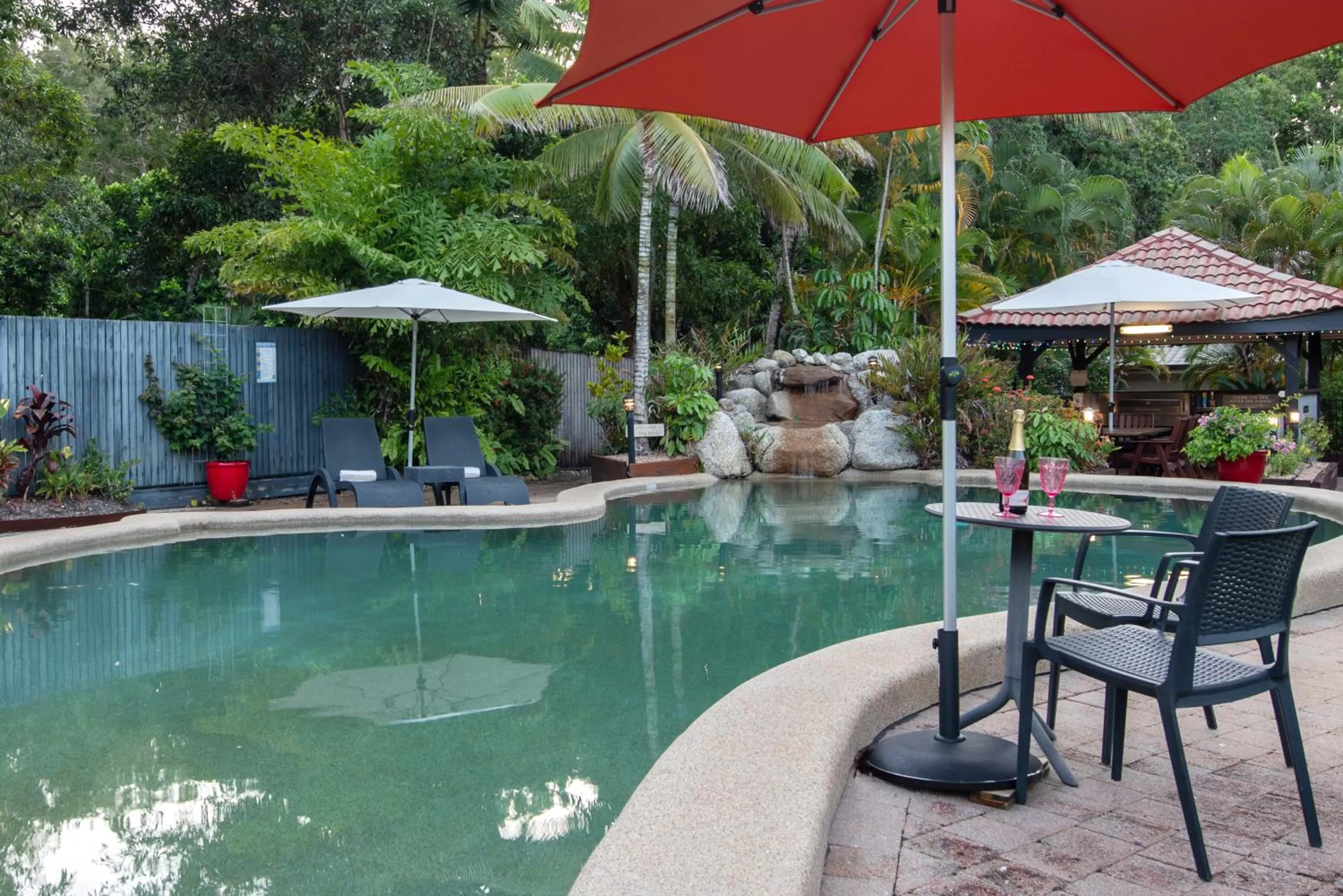 Pool view in Lychee Tree Holiday Apartments