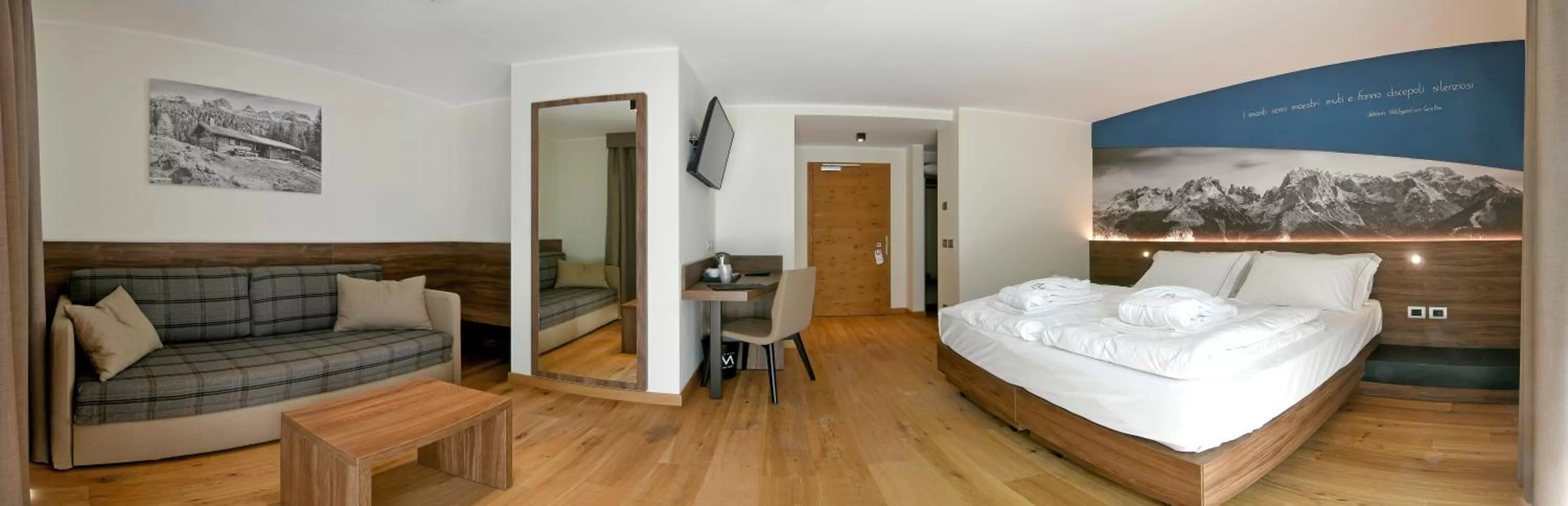 Photo of the whole room, Bed in Dolomeet Boutique Hotel